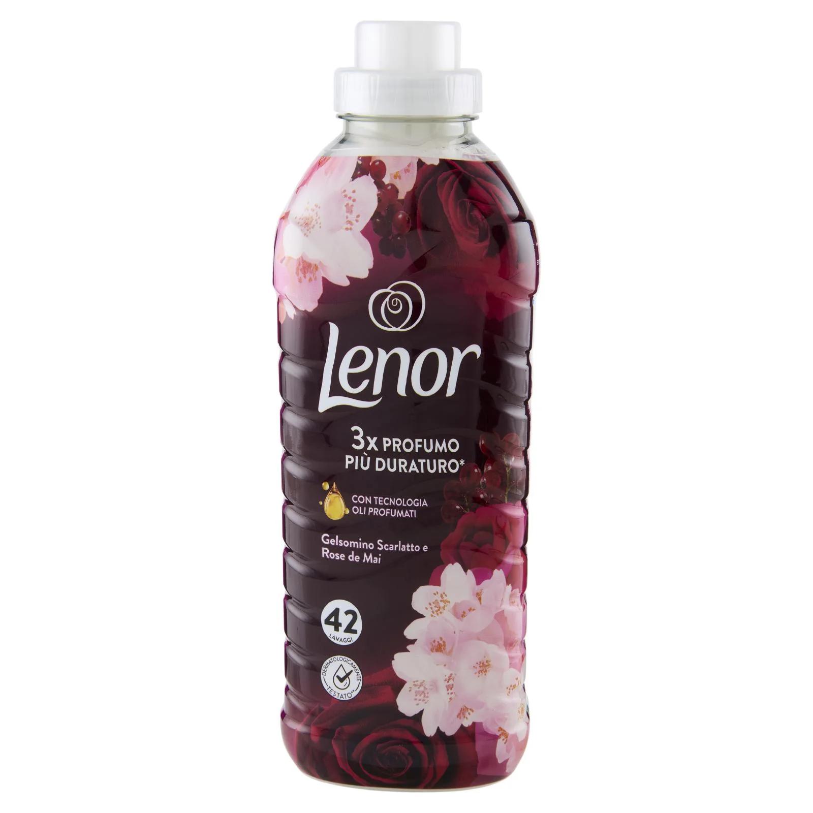 Lenor Ammorbidente Lavatrice Concentrato, Gelsomino Scarlatto e Rose de Mai, 42 Lavaggi 882 ml - Image 2