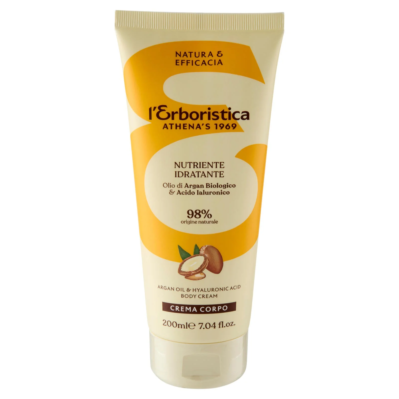 l'Erboristica Crema Corpo Nutriente Idratante Olio di Argan Biolologico & Acido laluronico 200 ml - Image 2