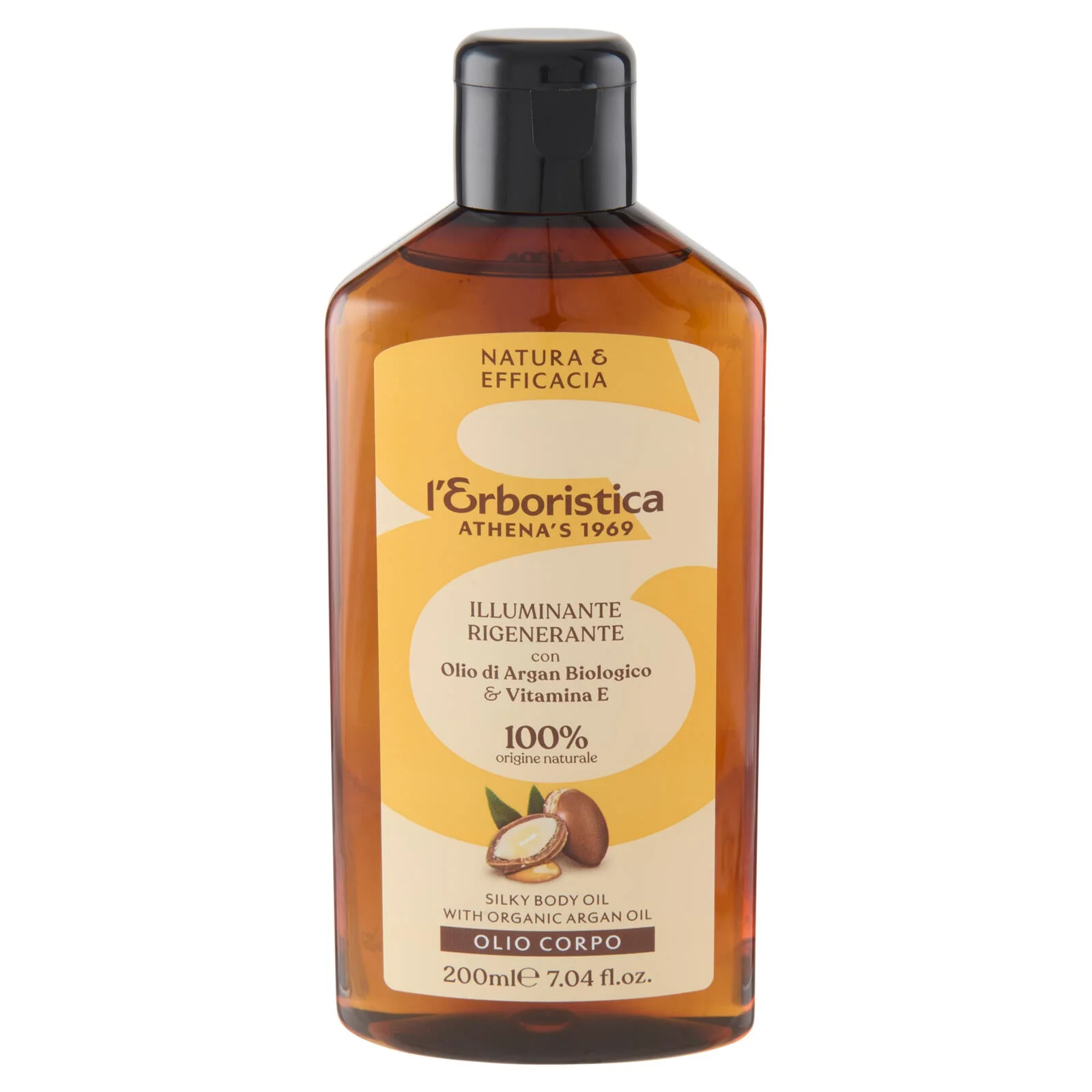 l'Erboristica Olio Corpo Illuminante Rigenerante con Olio di Argan Biologico & Vitamina E 200 ml - Image 2