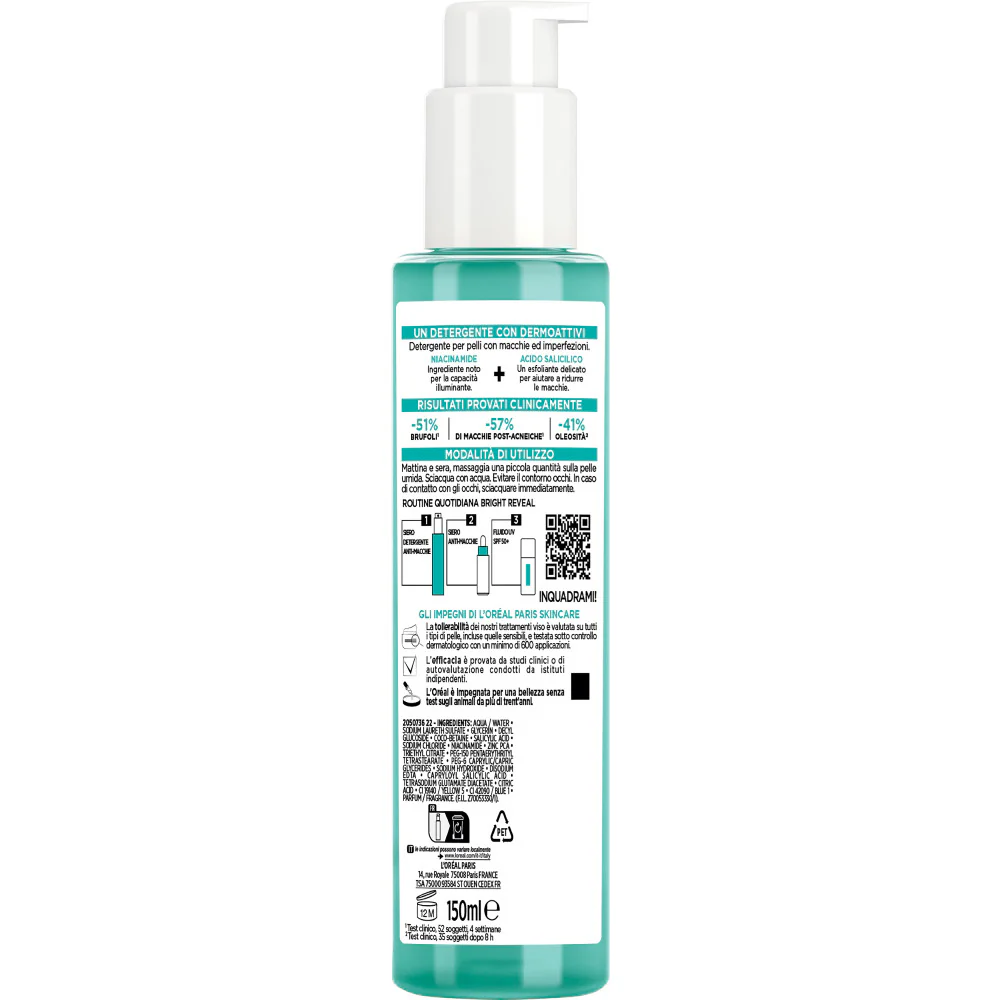 L'Oréal Paris Bright Reveal Siero Detergente Anti-Macchie con Niacinamide + Acido Salicilico - Image 2