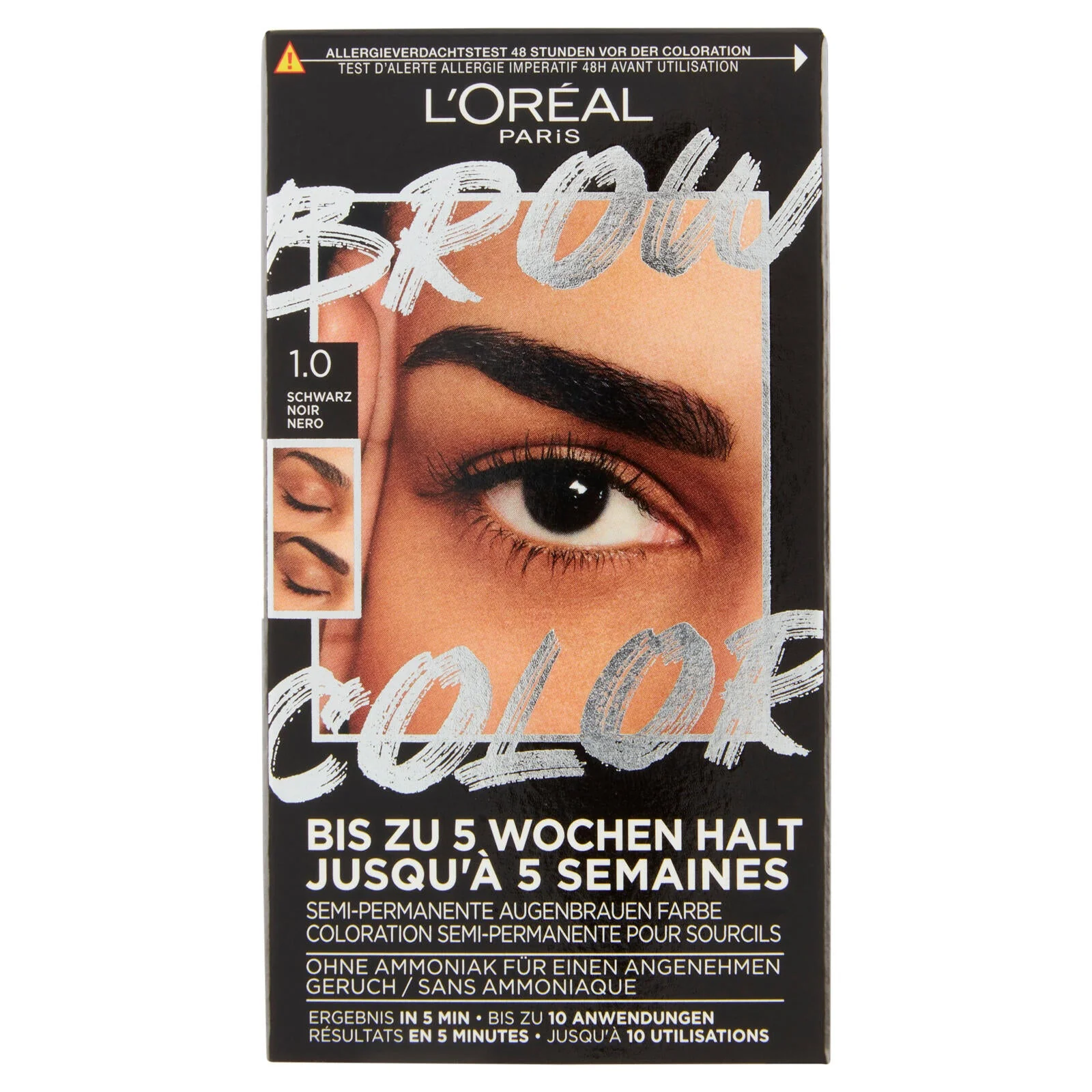L'Oréal Paris Brow Color Kit Tinta sopracciglia semipermanente 1.0 Nero - Image 2
