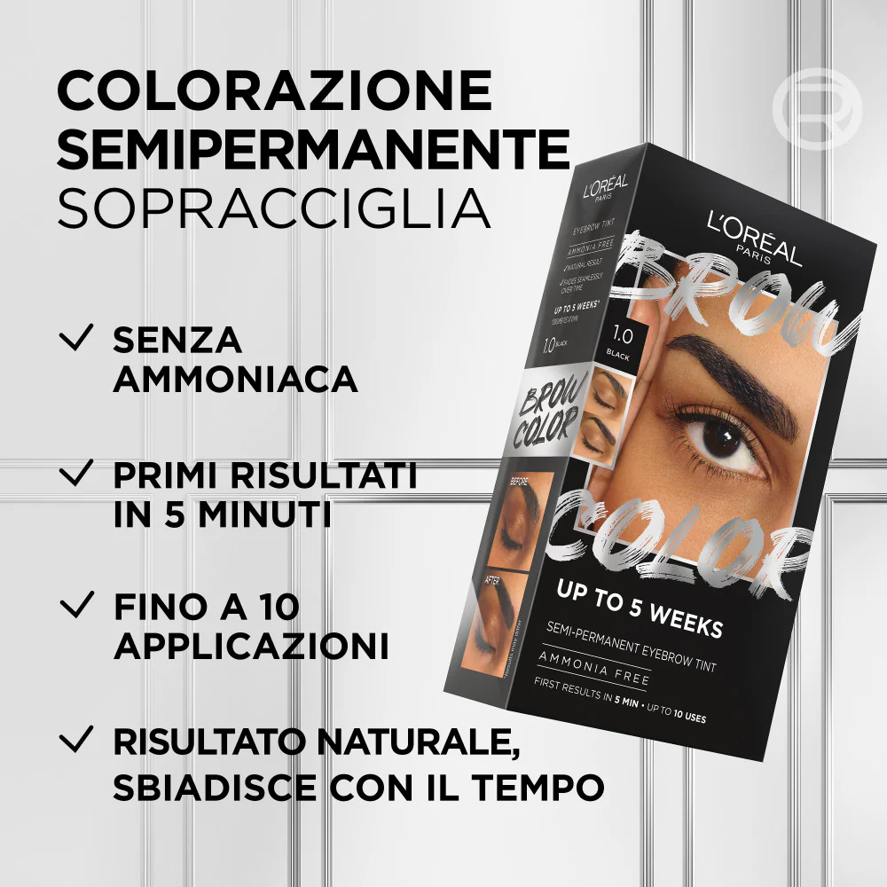 L'Oréal Paris Brow Color Kit Tinta sopracciglia semipermanente 1.0 Nero - Image 7