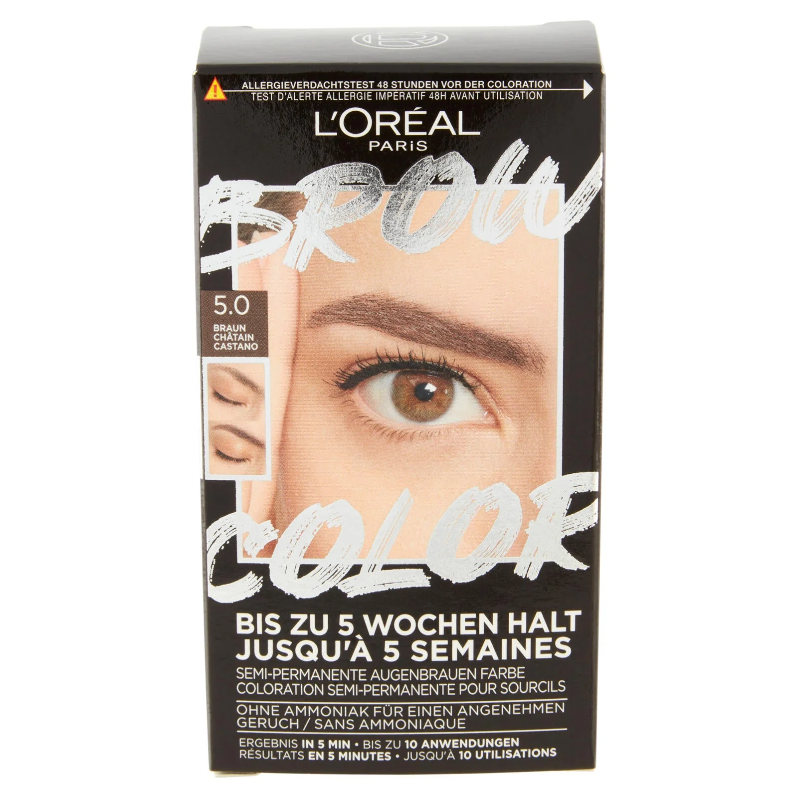 L'Oréal Paris Brow Color Kit Tinta sopracciglia semipermanente 5.0 Castano - Image 3