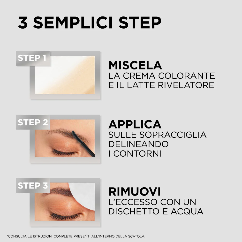 L'Oréal Paris Brow Color Kit Tinta sopracciglia semipermanente 6.0 Castano Chiaro - Image 3