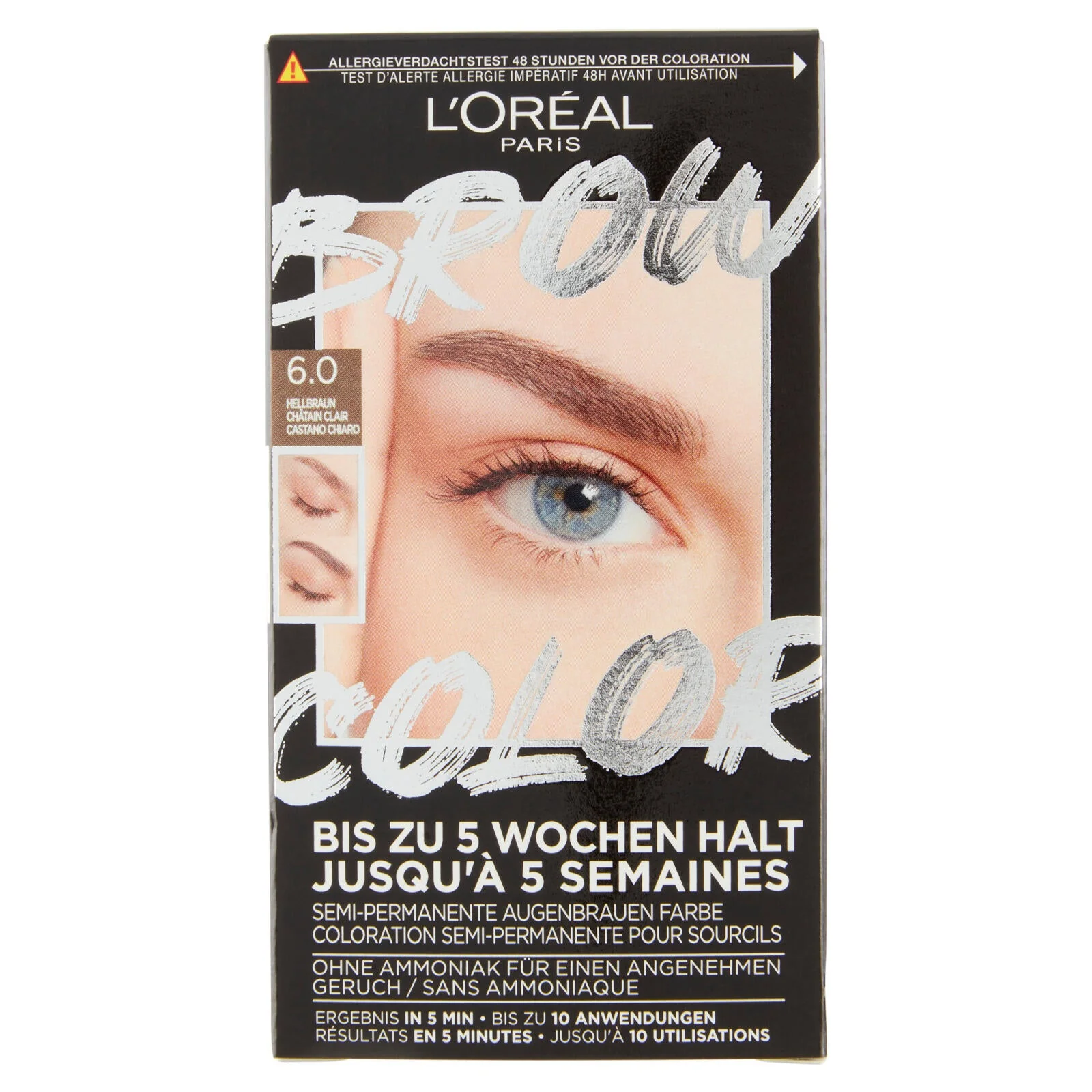 L'Oréal Paris Brow Color Kit Tinta sopracciglia semipermanente 6.0 Castano Chiaro - Image 4