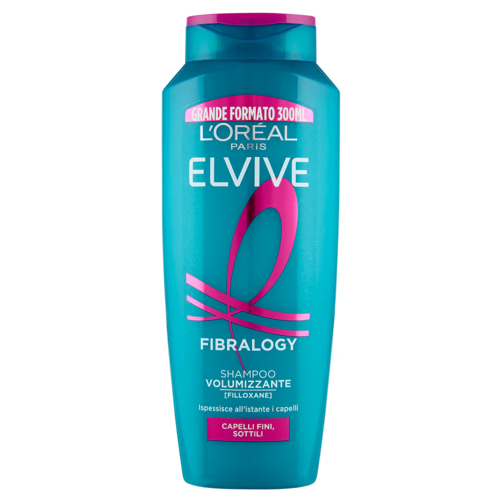 L'Oréal Paris Elvive Fibralogy Shampoo Volumizzante per Capelli Fini, Sottili