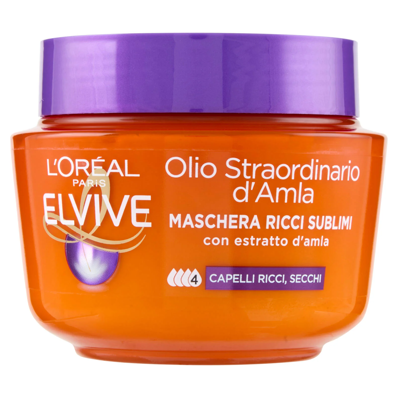 Elvive Olio Straordinario d'Amla Maschera Ricci Sublimi, per Capelli Ricci e Secchi, 300 ml