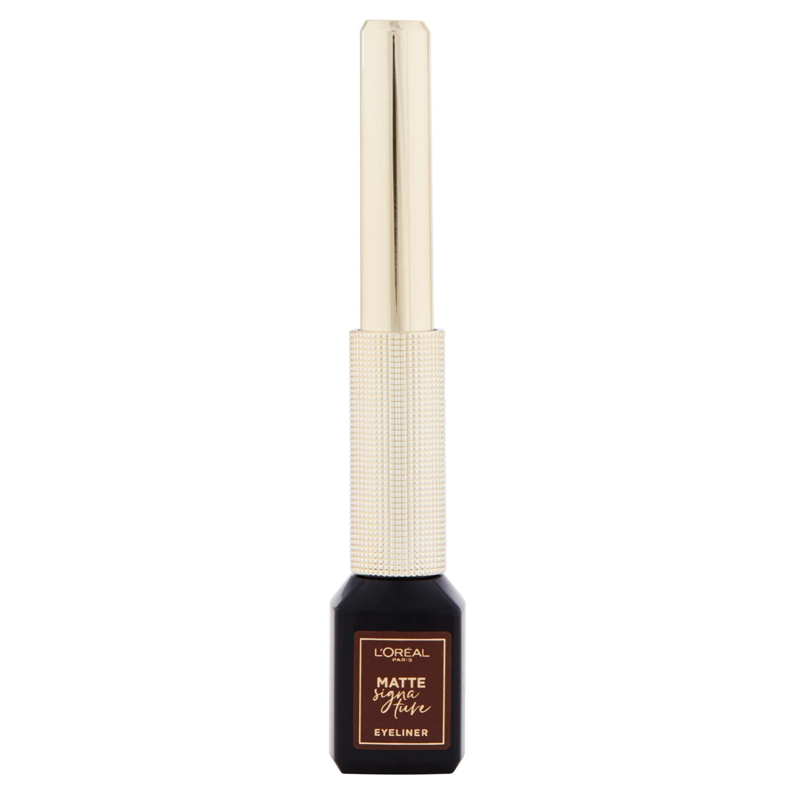 L'Oréal Paris Eyeliner Matte Signature, Pennellino in Feltro, Finish Extra Matte, Marrone