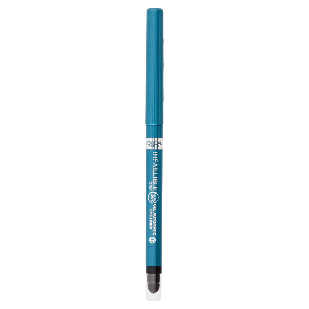L'Oréal Paris Matita Automatica in Gel Infaillible 36H Grip Liner, Tratto Sfumabile a Lunga Tenuta, Waterproof, Formula in Gel, Tonalità: 07 Turquoise Faux Fur