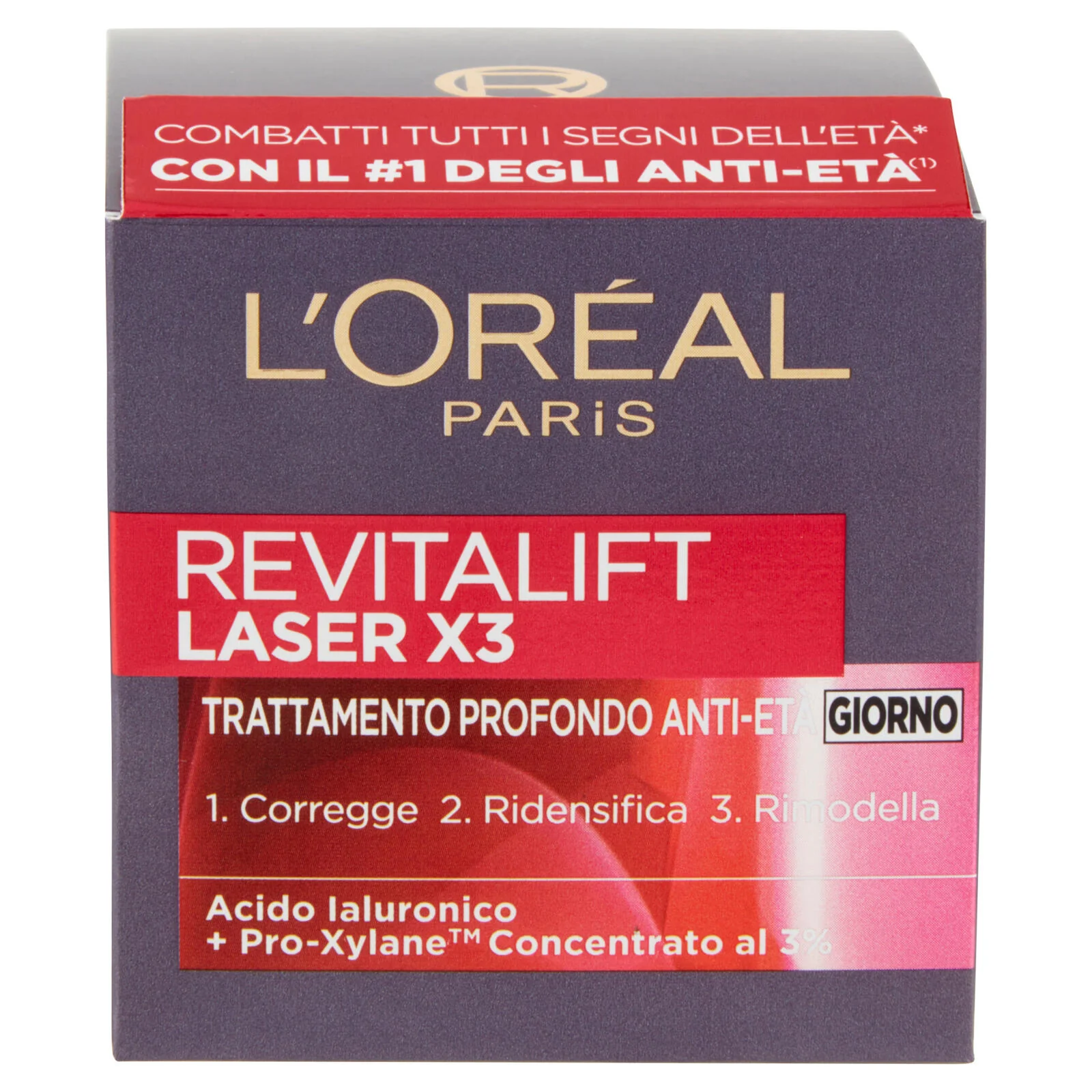 L'Oréal Paris Crema Viso Giorno Antietà Revitalift Laser X3, con Acido Ialuronico e ProXylane, 50 ml - Image 2