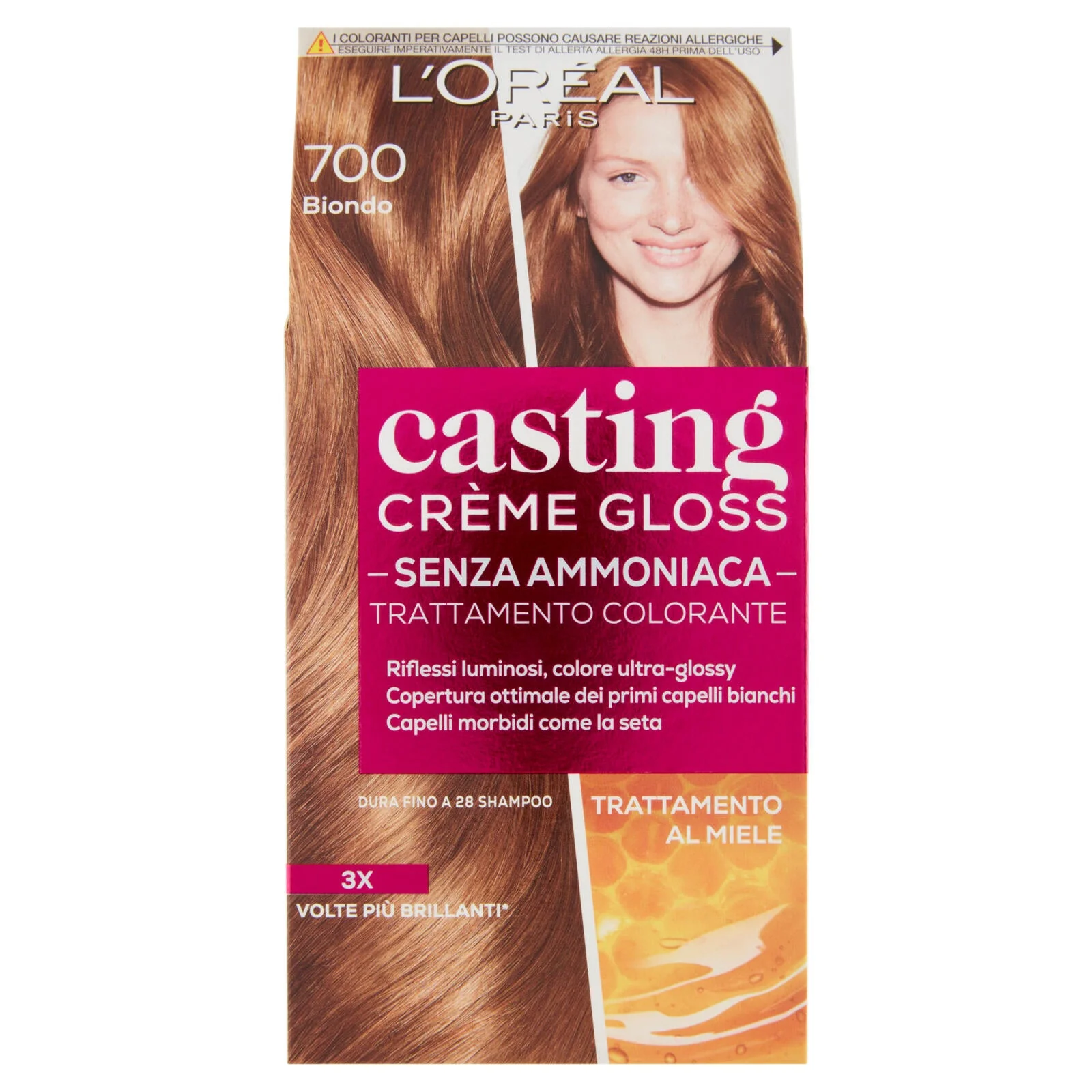 L'Oréal Paris Tinta Capelli Casting Creme Gloss, Senza Ammoniaca, 700 Biondo