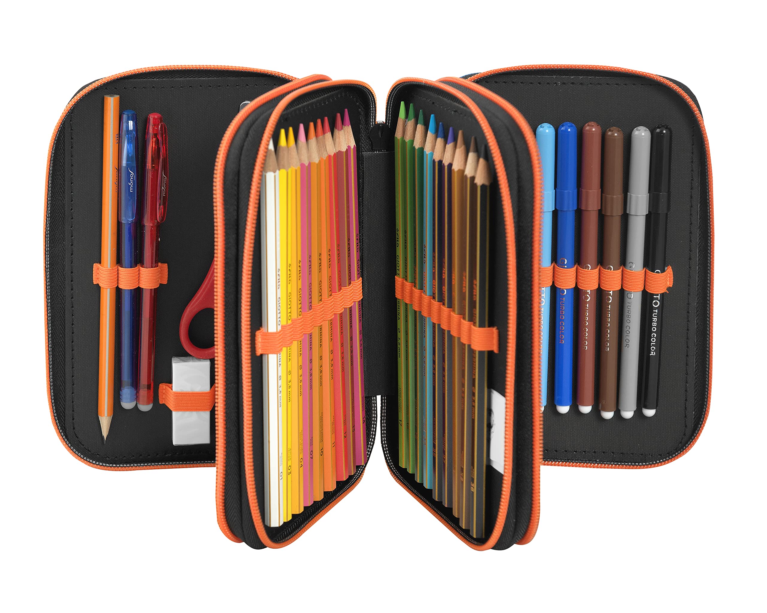 LYON GAMER - Astuccio Scuola Ufficiale Lyon Gamer, Astuccio 3 Scomparti Bambino e Bambina con Set Cancelleria, Penna Cancellabile Blu Frixion e Pratica Chiusura a Zip, 20x13Hx7 cm, Blu - Image 3