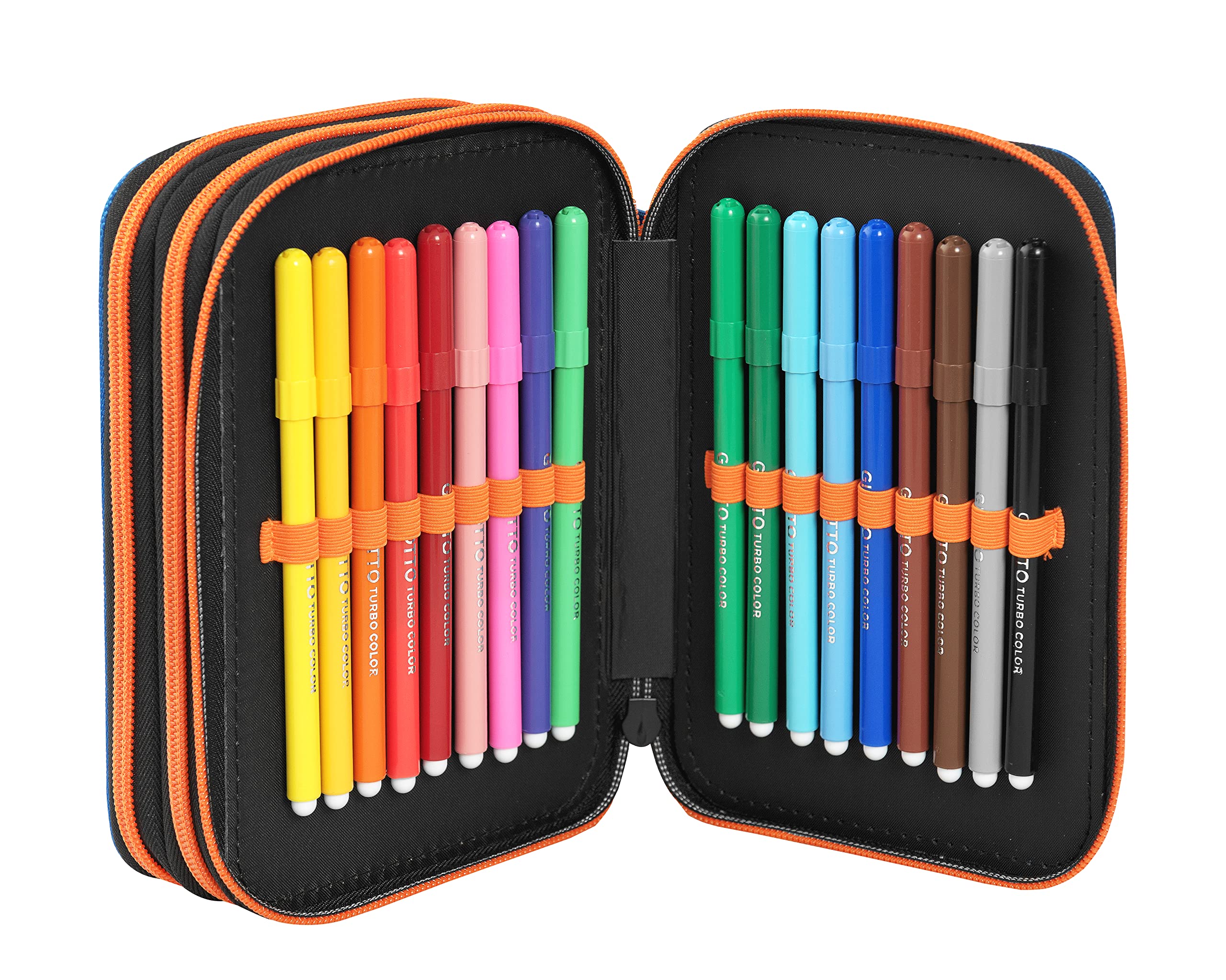 LYON GAMER - Astuccio Scuola Ufficiale Lyon Gamer, Astuccio 3 Scomparti Bambino e Bambina con Set Cancelleria, Penna Cancellabile Blu Frixion e Pratica Chiusura a Zip, 20x13Hx7 cm, Blu - Image 4