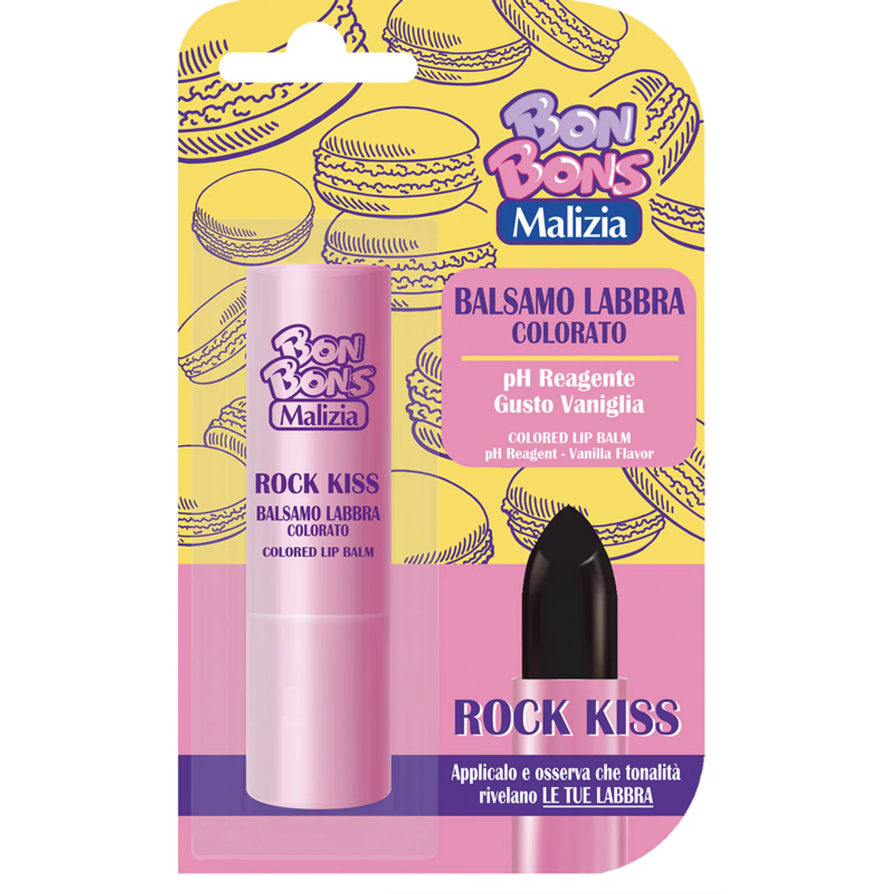 MALIZIA - Balsamo Labbra Bon Bons Pop Kiss - 3,5 ml - Gusto Vaniglia - Image 2