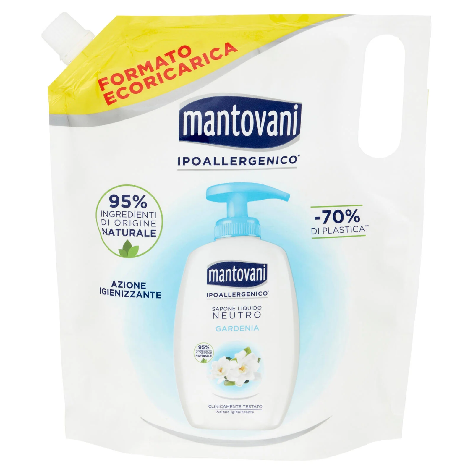 mantovani Sapone Liquido Neutro Gardenia Formato Ecoricarica 750 ml - Image 2