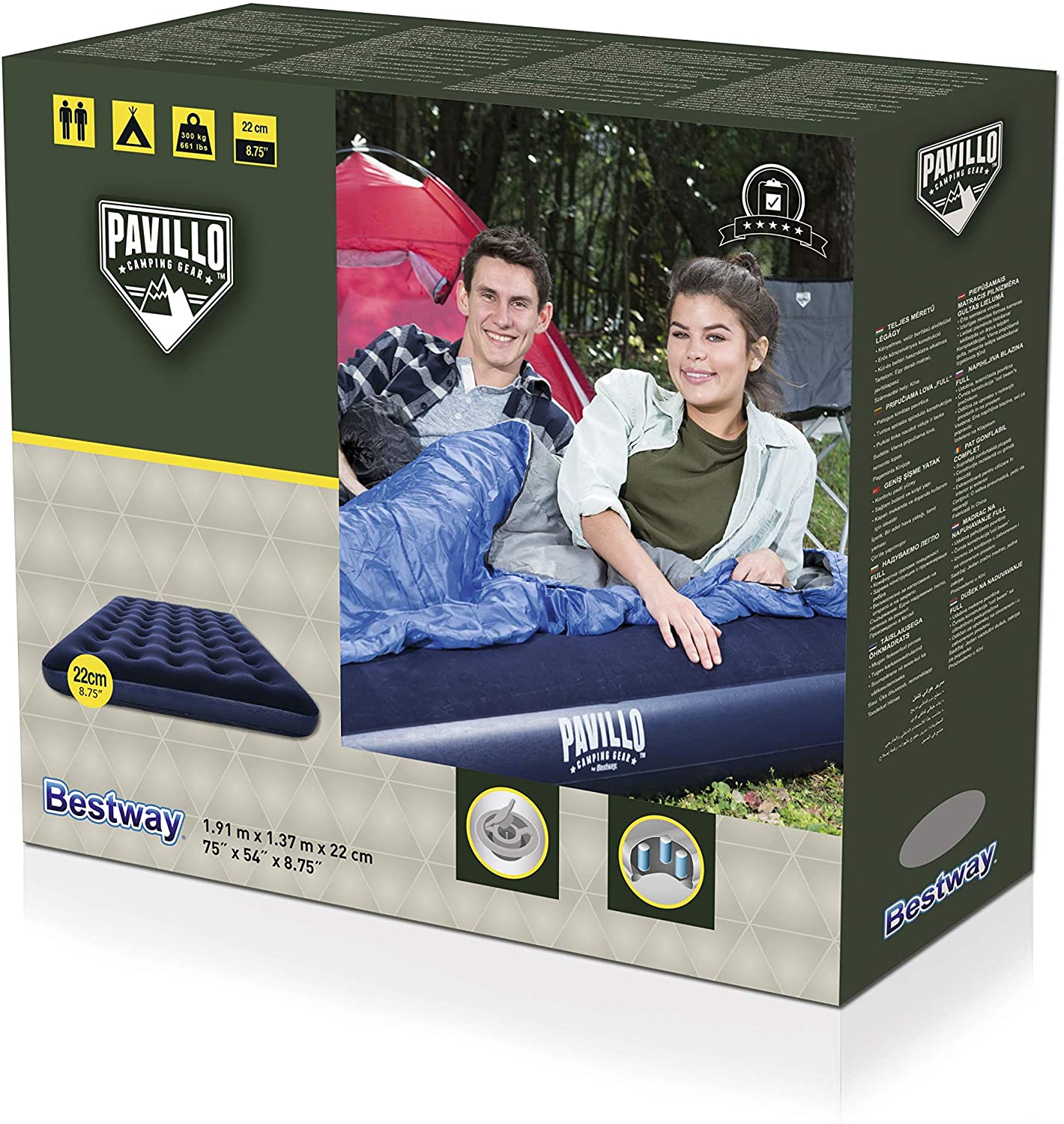 Materasso gonfiabile Letto Con velluto 191x137 - Image 3
