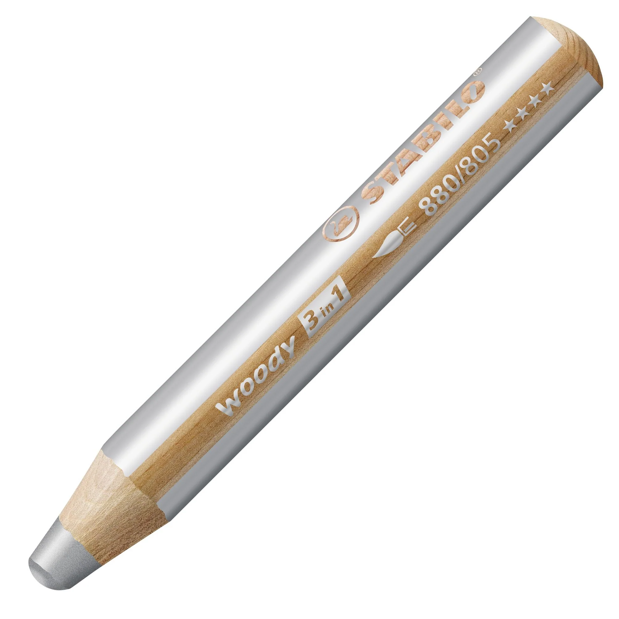 Matita colorata Multi-Funzione - STABILO woody 3 in 1 - Argento