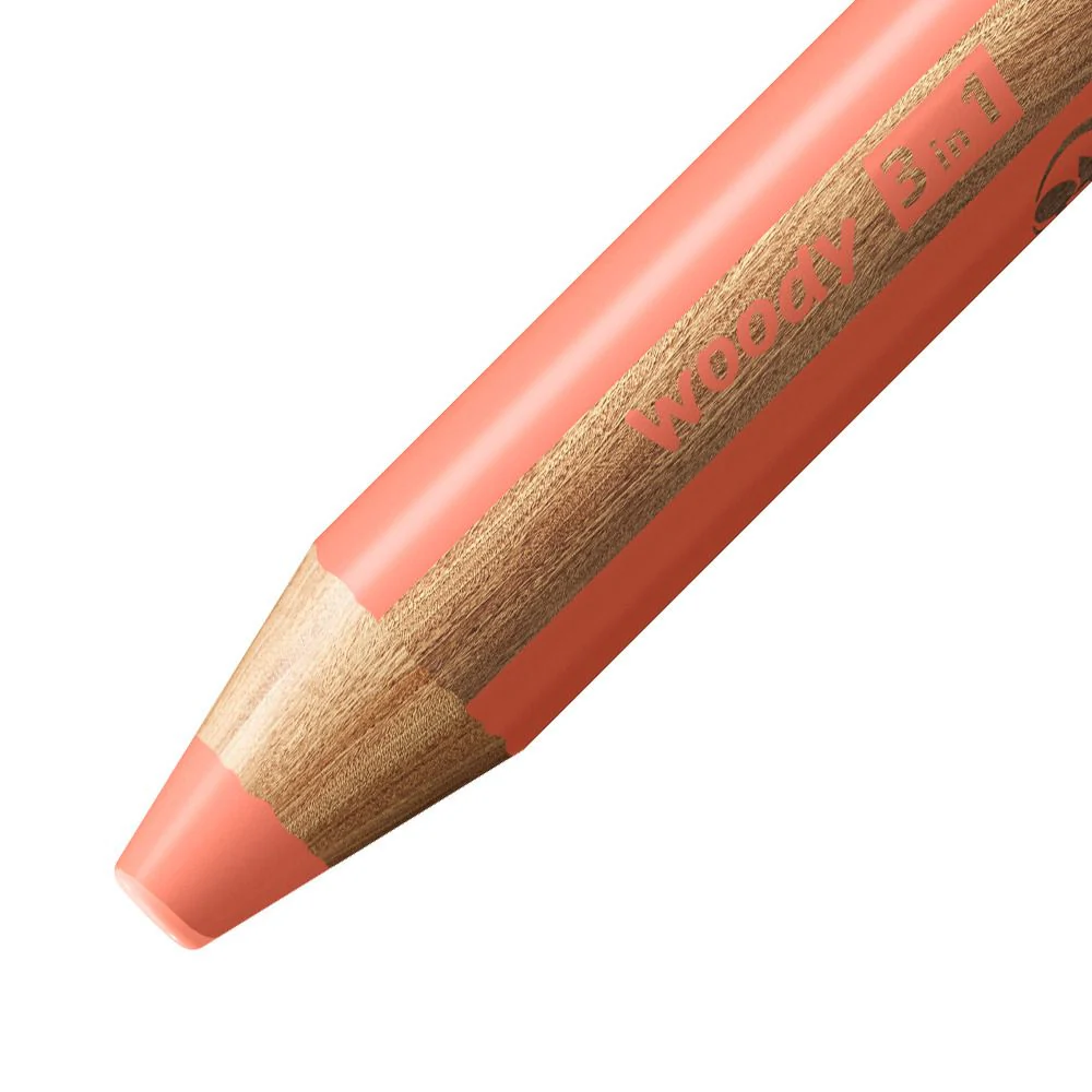Matita colorata Multi-Funzione - STABILO woody 3 in 1 - Rosso pastello - Image 2