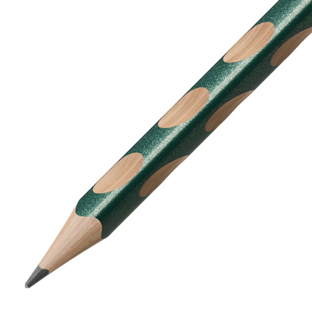 Matita Ergonomica triangolare Sottile - STABILO EASYgraph S Metallic per Destrimani in Verde metallizzato - Gradazione HB - Image 2