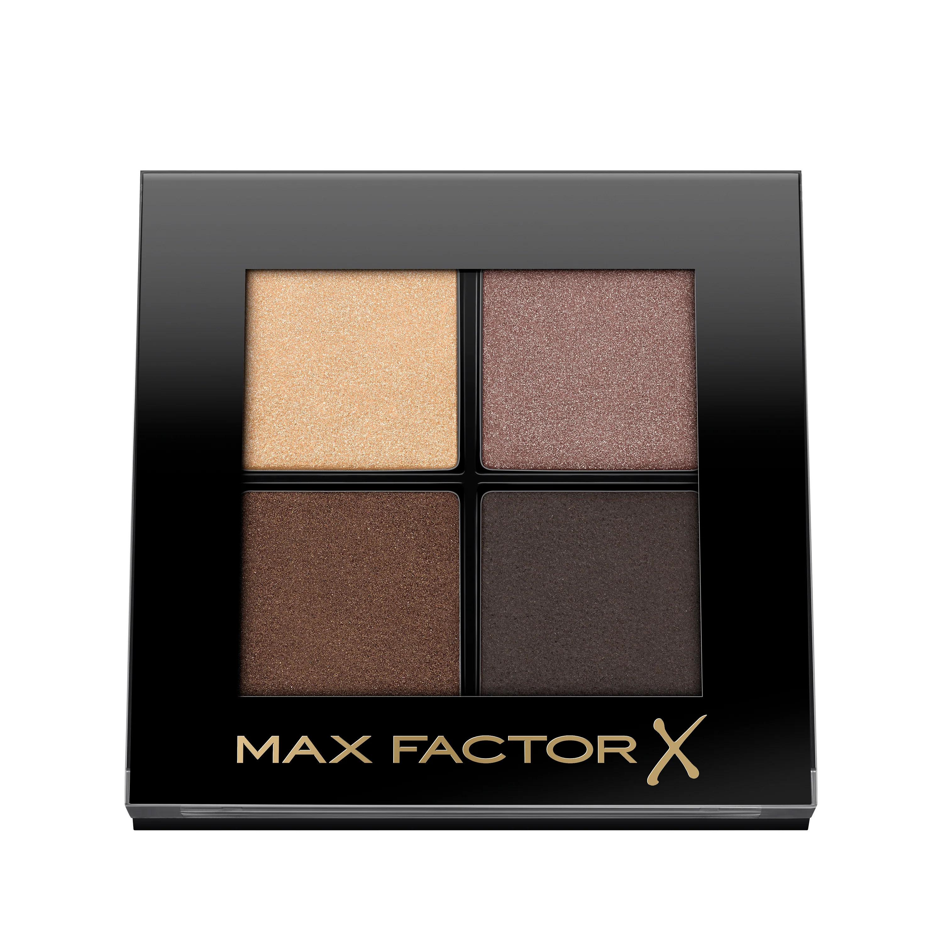 Max Factor Colour X-Pert Soft Touch Palette Ombretti, 4 Ombretti dal Colore Intenso, Altamente Sfumabili, 003 Hazy Sands