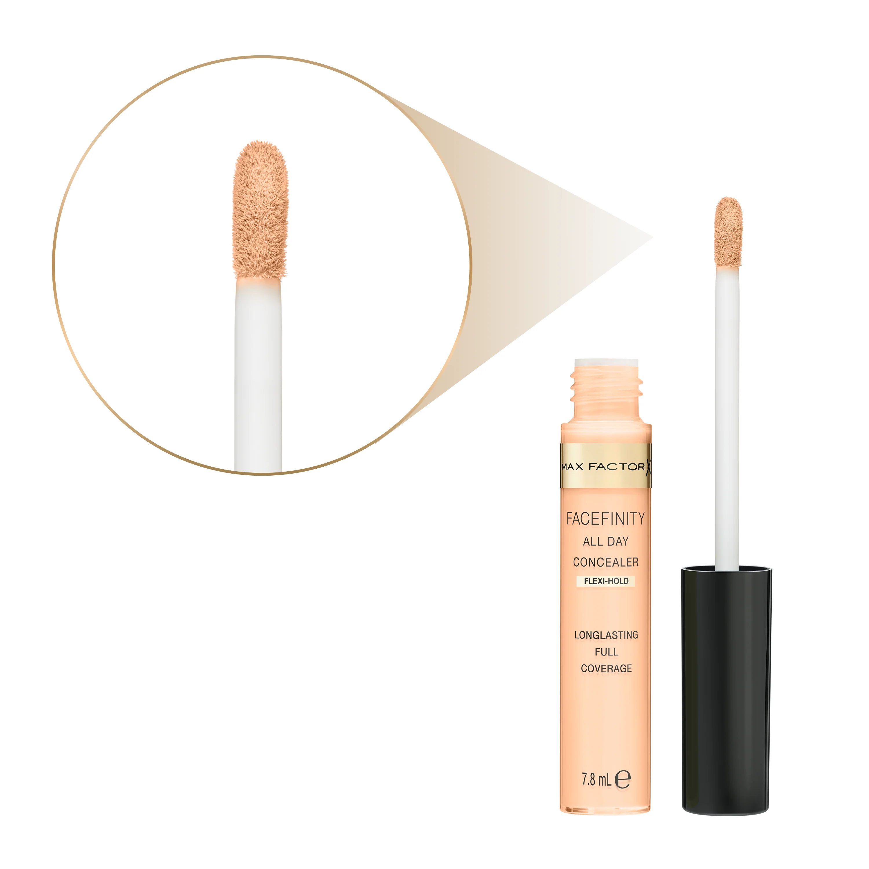 Max Factor Correttore Liquido Facefinity All Day Flawless Concealer, Formula Illuminante a Lunga Durata e Coprenza Modulabile, Tonalità 10, 7,8 ml - Image 3