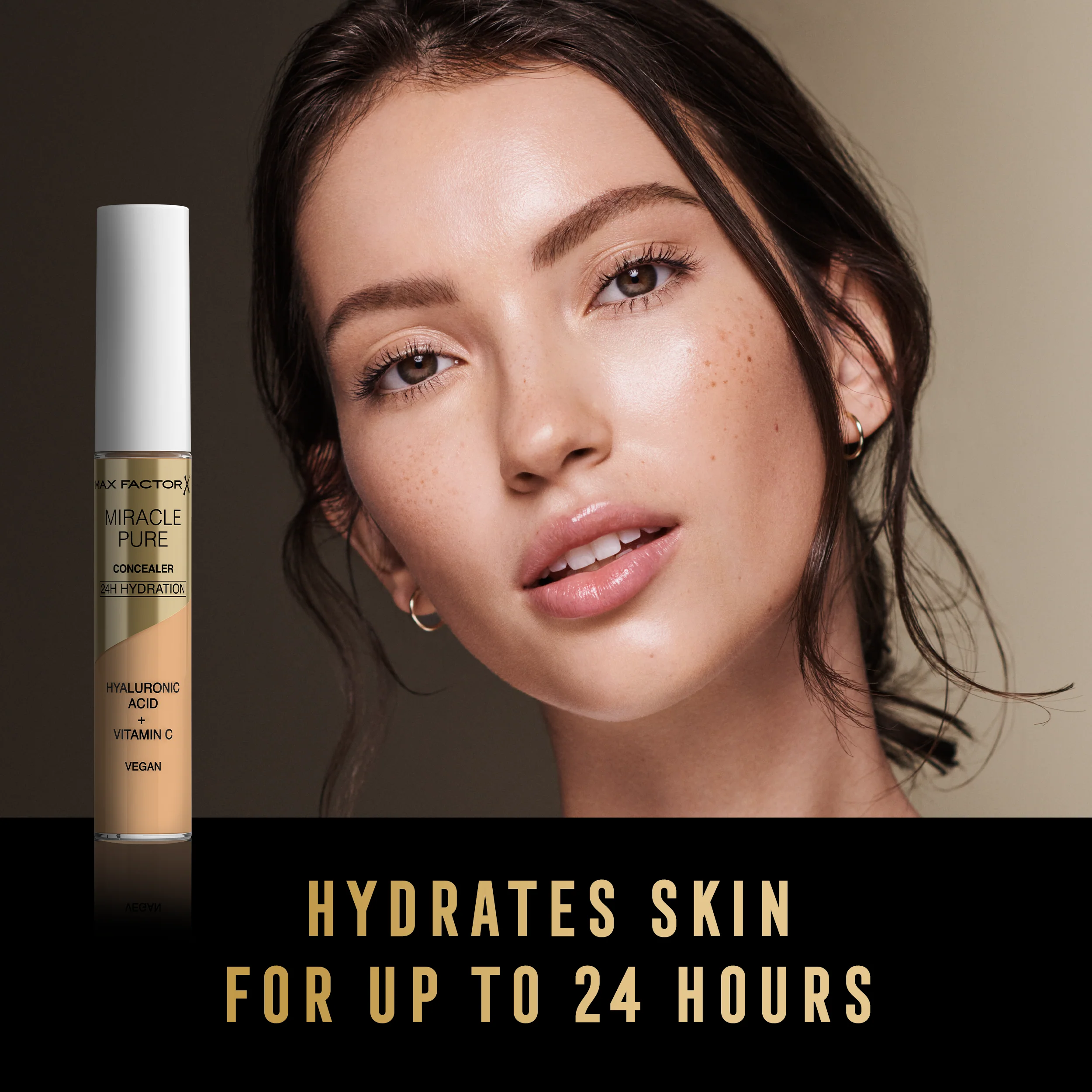 Max Factor Correttore Liquido Miracle Pure, Formula con Vitamina C e Acido Ialuronico, 24 Ore di Idratazione, 100% Vegan, Tonalità 02 Light - Image 5