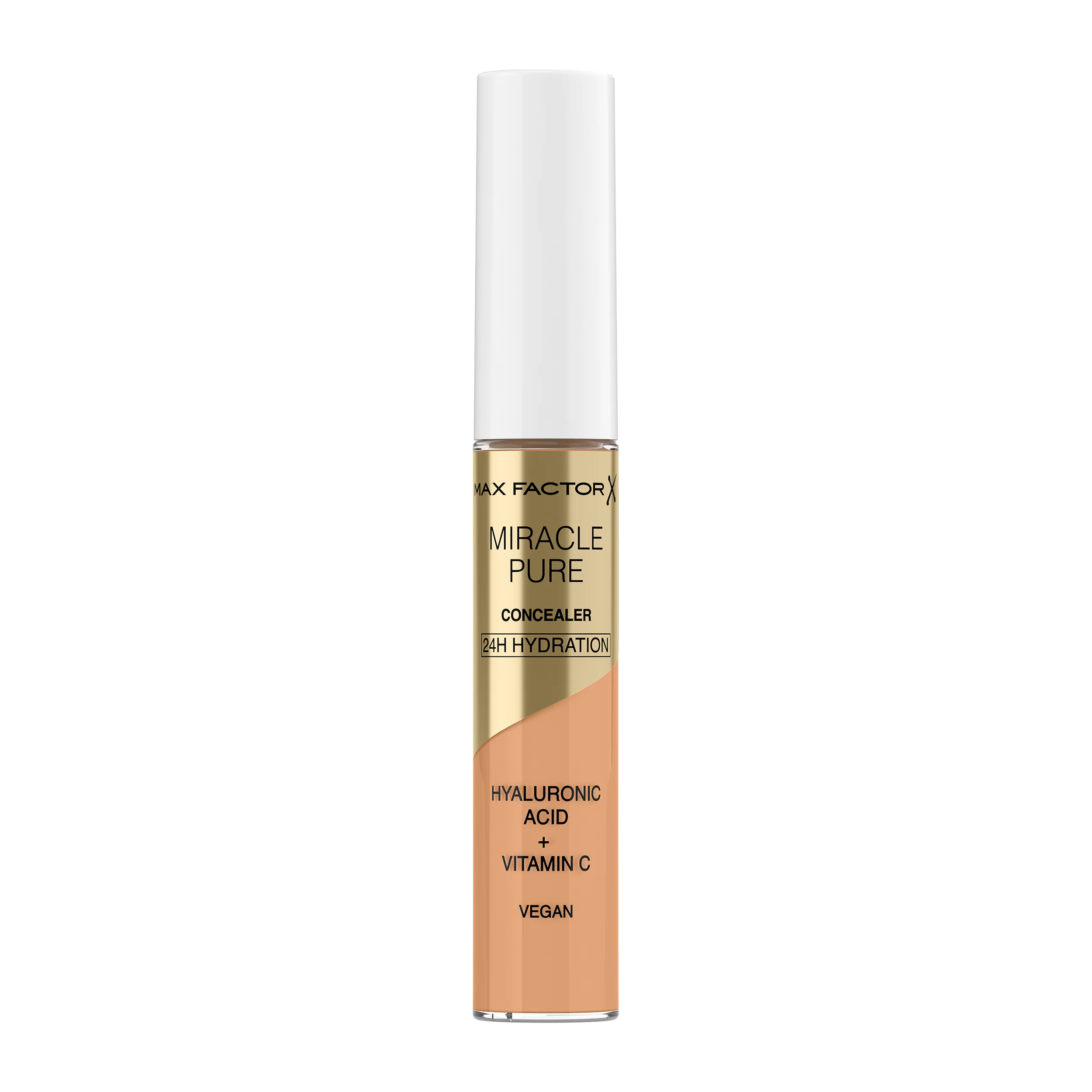 Max Factor Correttore Liquido Miracle Pure, Formula con Vitamina C e Acido Ialuronico, 24 Ore di Idratazione, 100% Vegan, Tonalità 03 Light to Medium