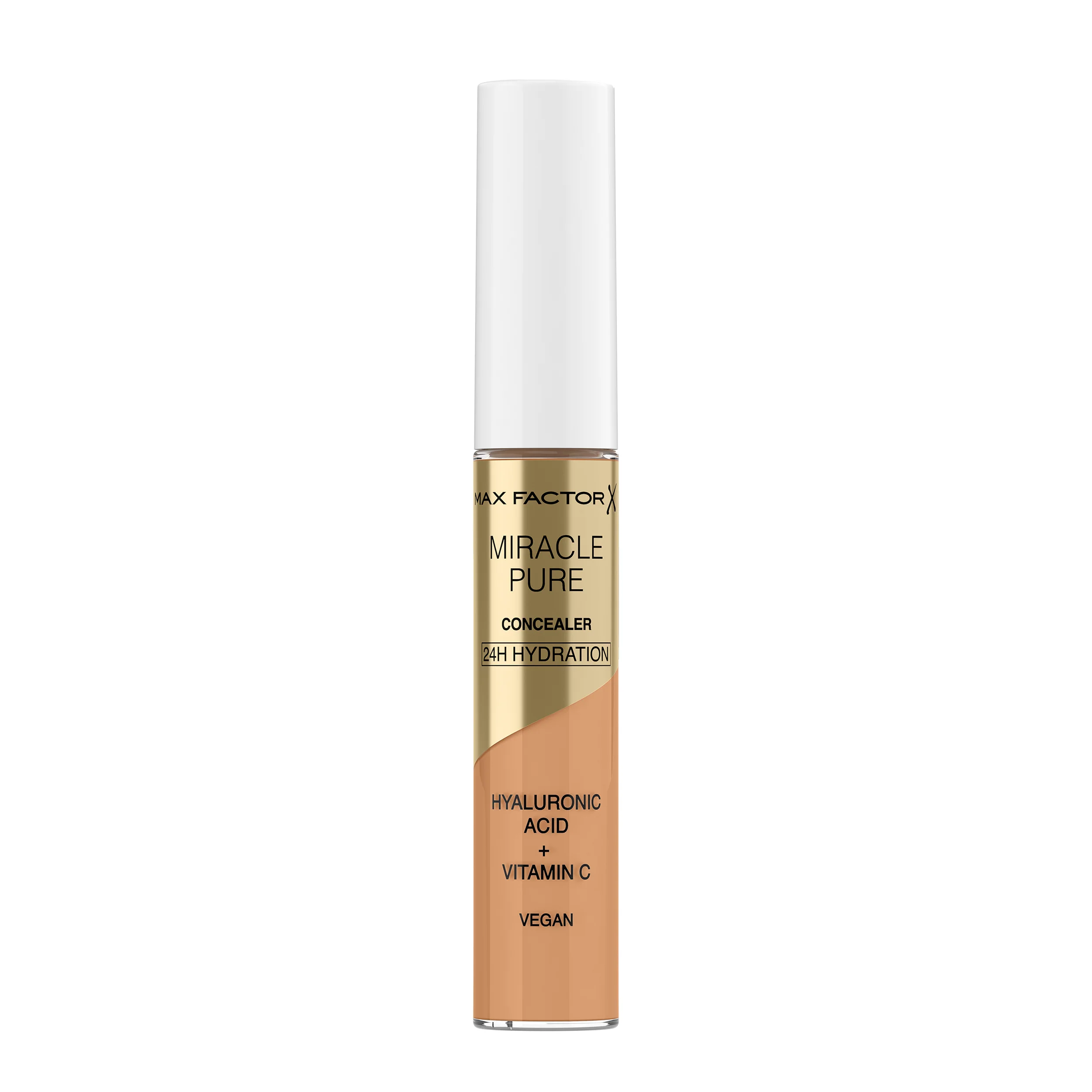 Max Factor Correttore Liquido Miracle Pure, Formula con Vitamina C e Acido Ialuronico, 24 Ore di Idratazione, 100% Vegan, Tonalità 04 Medium