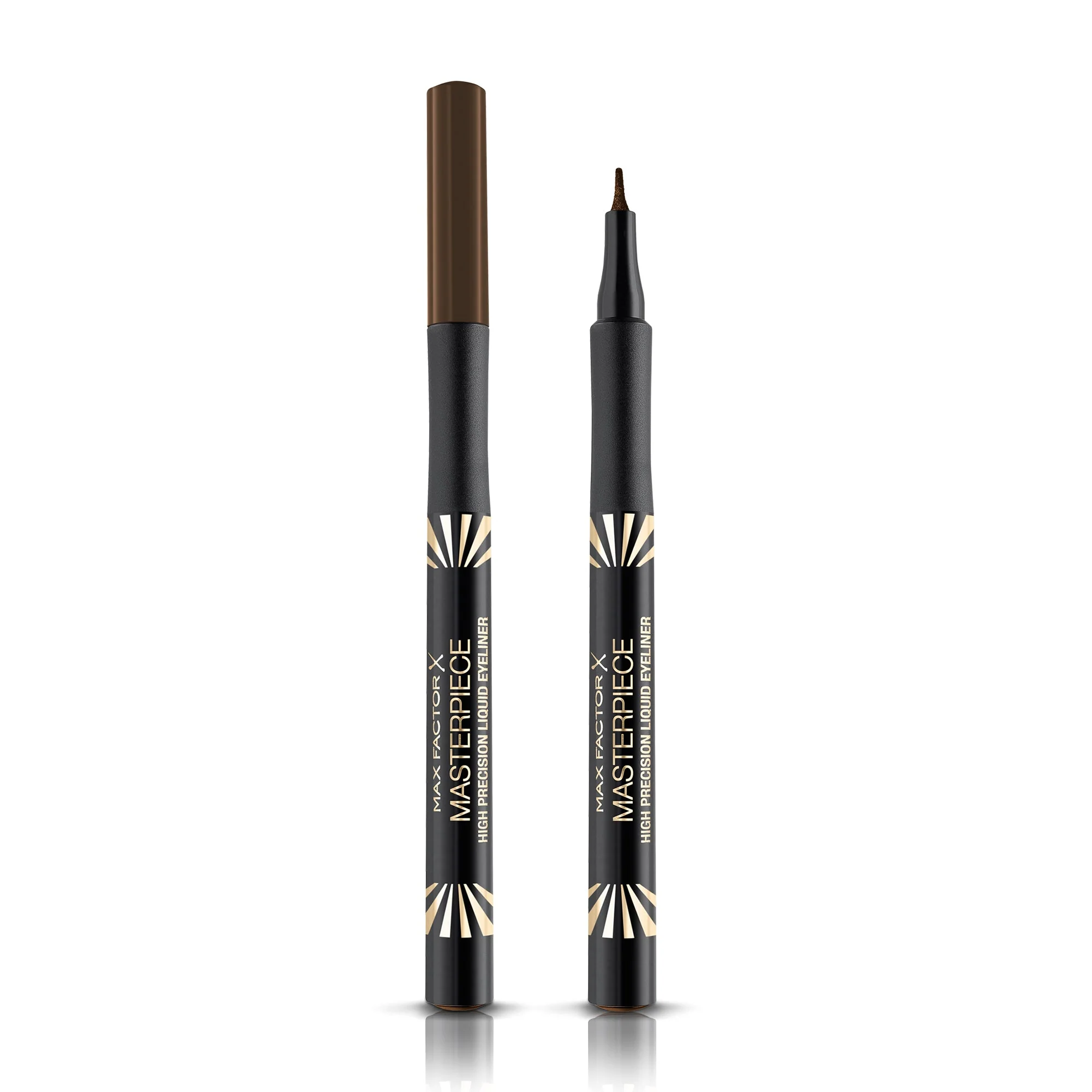 Max Factor - Eyeliner Penna Masterpiece High Precision - Punta a Spatola per Tratto Spesso e Sottile - 10 Chocolate - 1 g