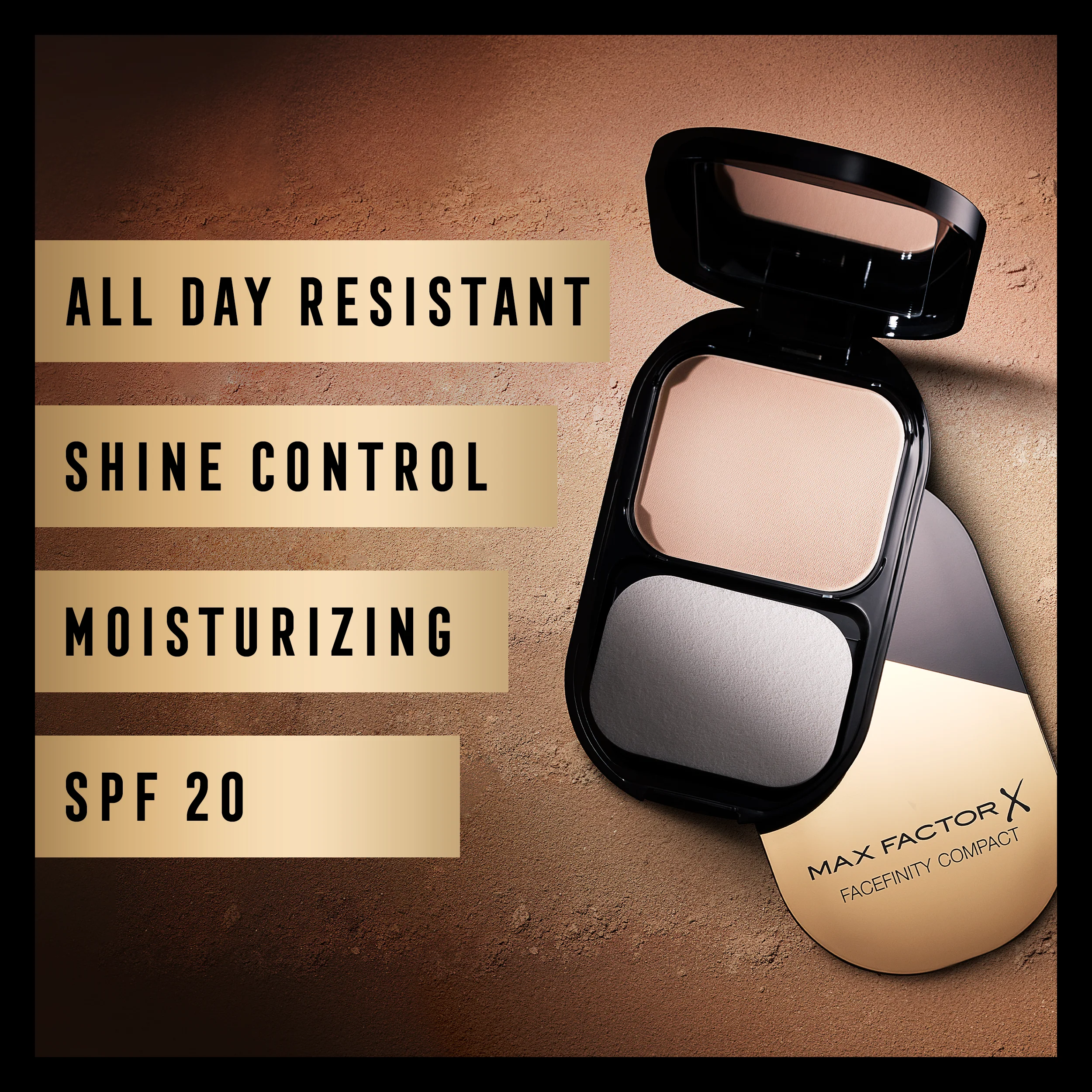 Max Factor - Fondotinta Compatto Facefinity Compact - Formula Opacizzante a Lunga Durata - 03 Natural - 10 g - Image 5
