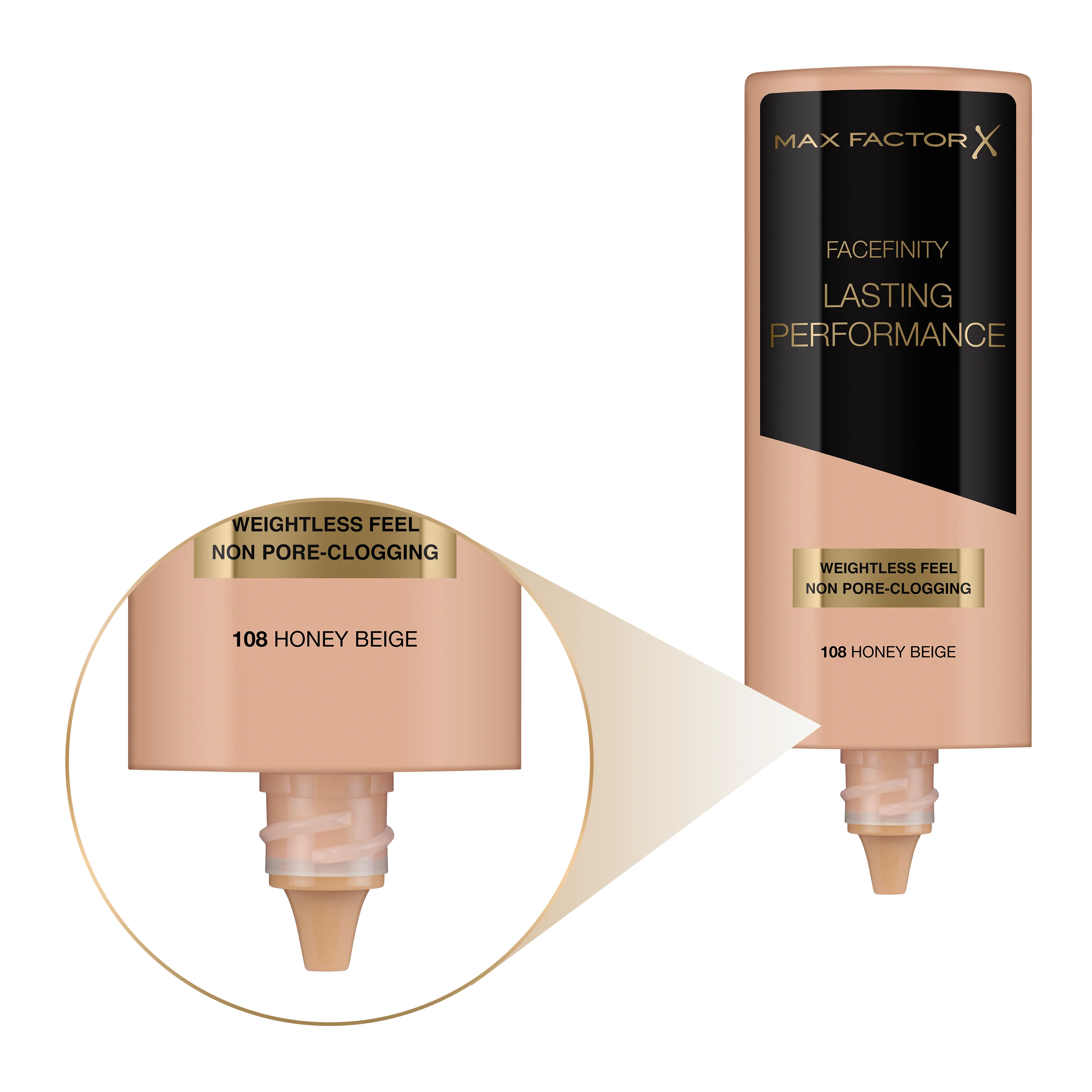 Max Factor - Fondotinta Liquido Lasting Performance - Alta Coprenza, Finish Matte e Lunga Durata - 108 Honey Beige - 35 ml - Image 6