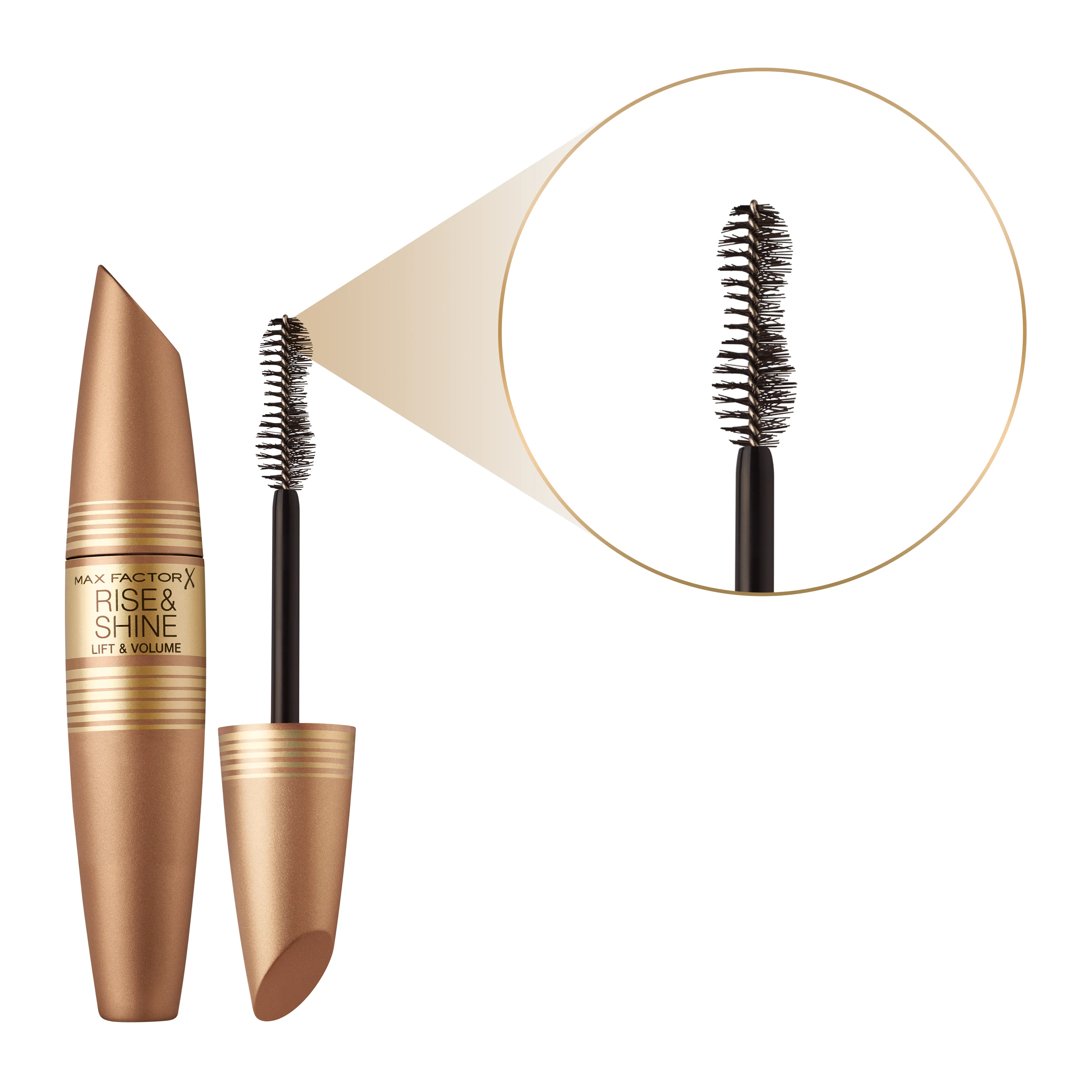 Max Factor - Mascara Volumizzante e Allungante Rise & Shine - Speciali Applicatore Push Up - Black/Nero - 13,3 ml - Image 9