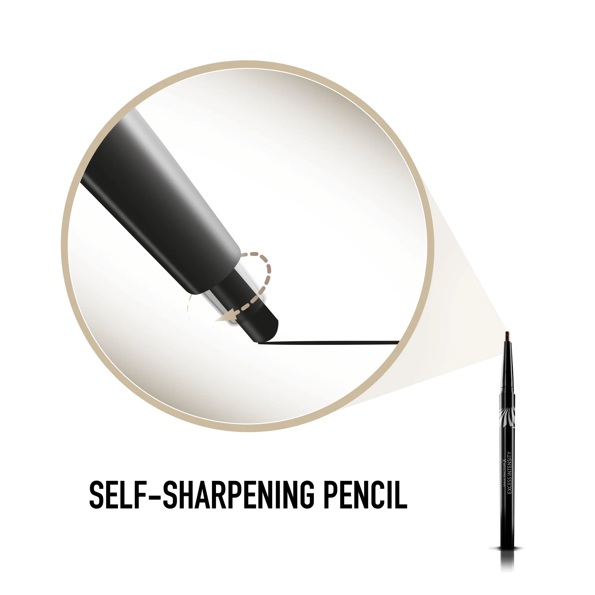 Max Factor - Matita Occhi Automatica Excess Intensity Longwear - Eyeliner Waterproof Tratto Preciso, 06 Brown, 2 g - Image 2