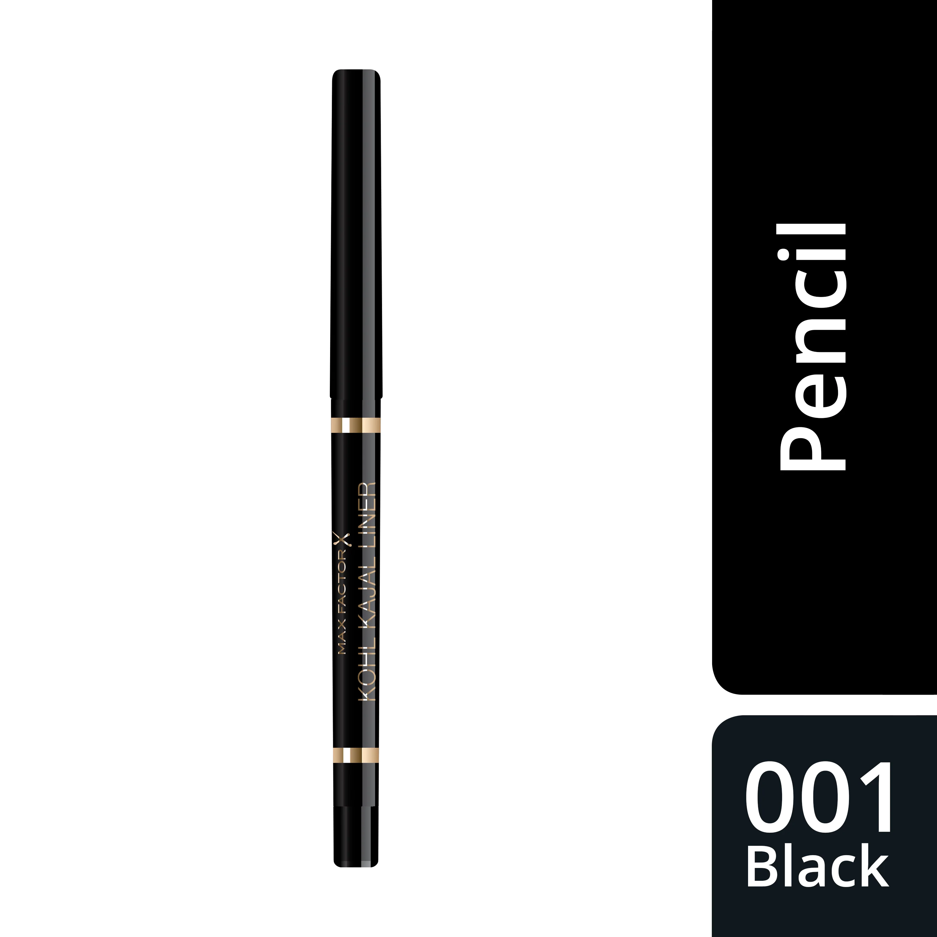 Max Factor - Matita Occhi Waterproof Masterpiece Kohl Kajal con Punta Automatica e Texture Ultra Morbida - 001 Black - 0,35 g - Image 3