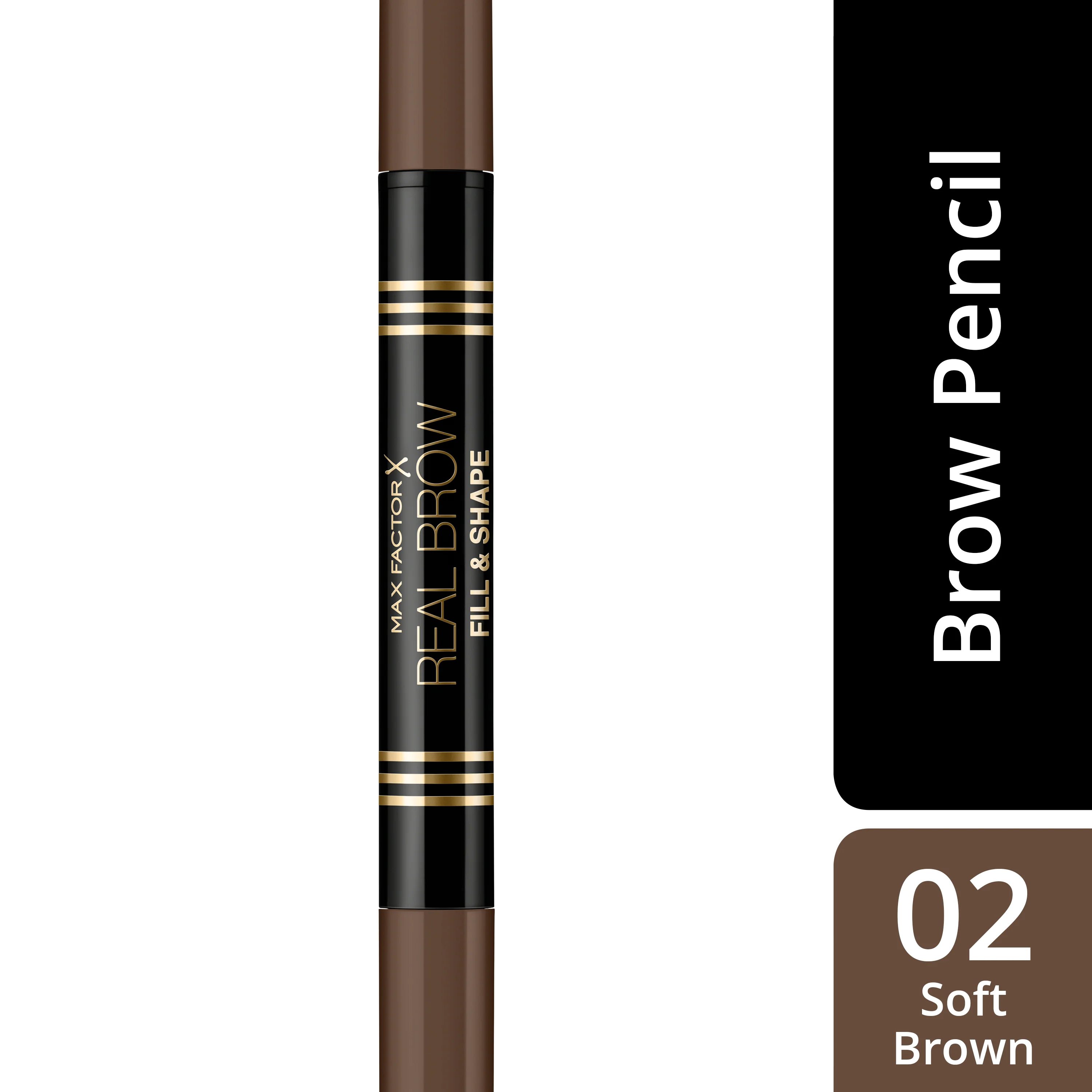 Max Factor Real Brow Fill & Shape Matita Sopracciglia, Doppio Applicatore Matita e Ombretto, 01 Blonde - Image 2