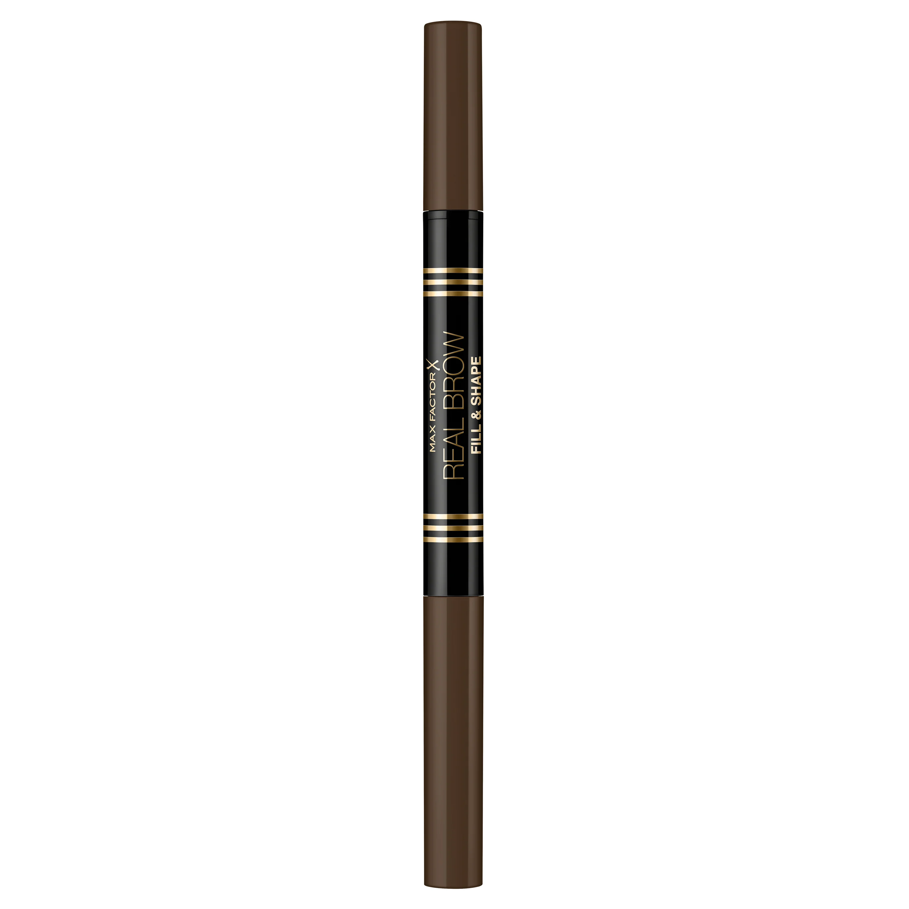 Max Factor Real Brow Fill & Shape Matita Sopracciglia, Doppio Applicatore Matita e Ombretto, 03 Medium Brown