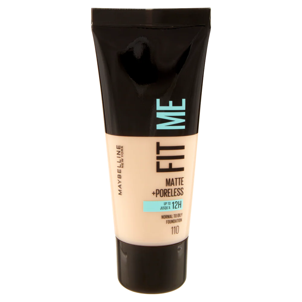 Maybelline New York Fondotinta Fit Me Matte&Poreless, Finish Opacizzante, 110 Porcelain 30 ml - Image 2