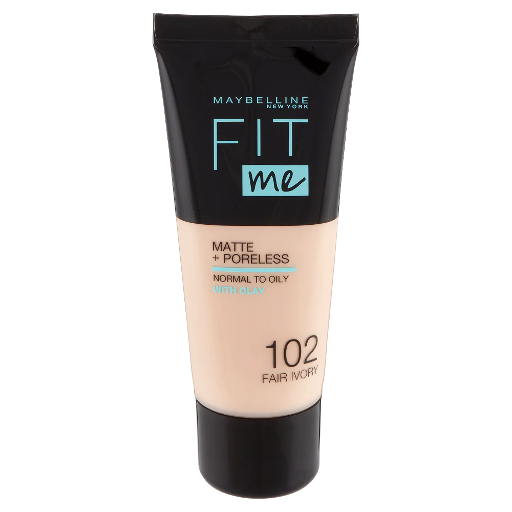 Maybelline New York Fondotinta Fit Me Matte&Poreless, Finish Opacizzante, 102 Fair Ivory - Image 2