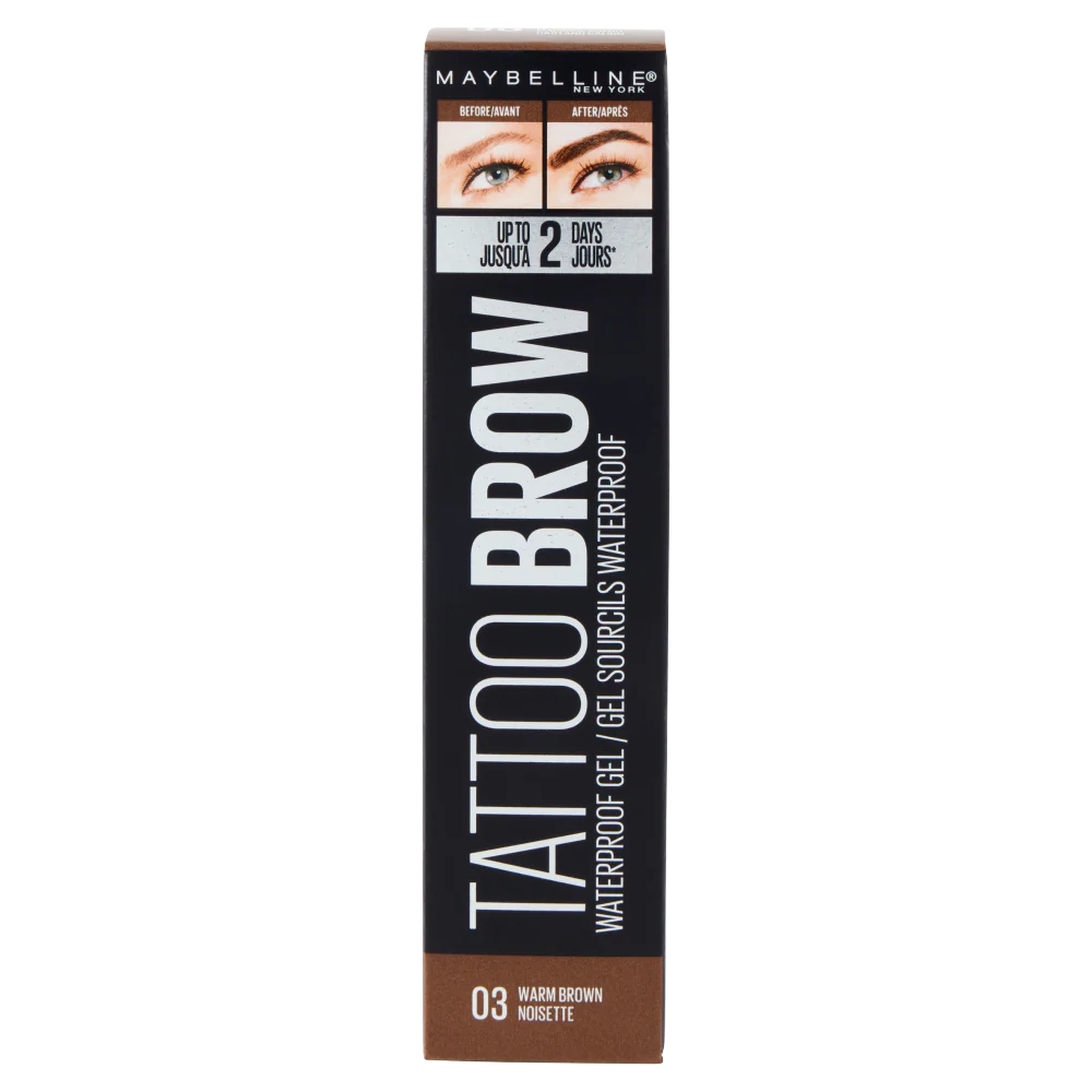 Maybelline New York Gel Sopracciglia Tattoo Brow, Waterproof, a Lunga Tenuta, 03 Warm Brown - Image 2