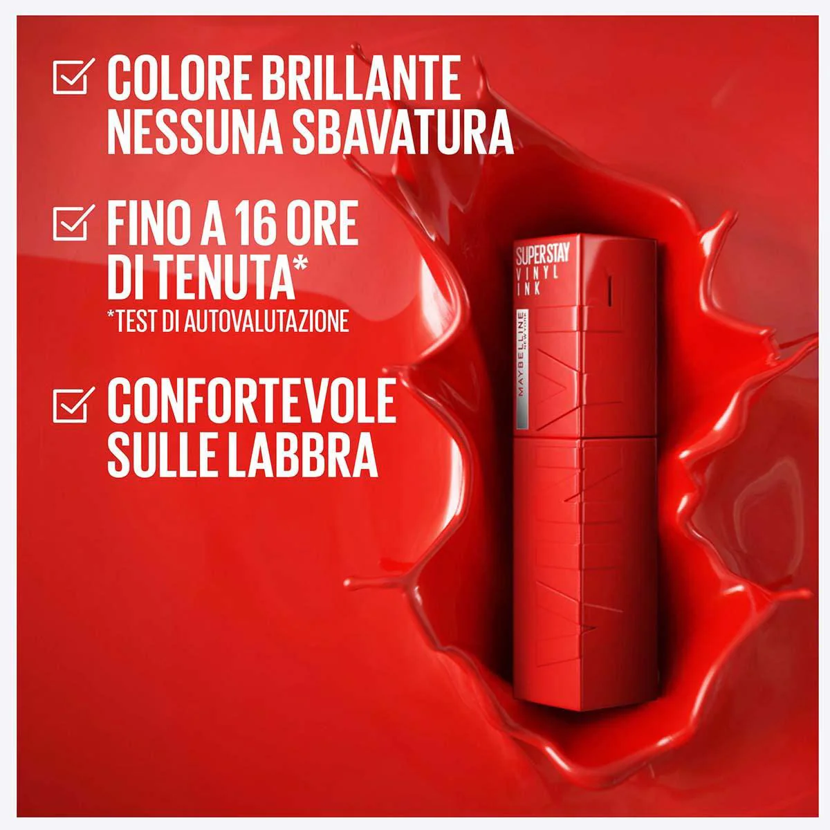 Maybelline - Rossetto Superstay Vinyl Ink Liquido - 25 Red-Hot - Image 6