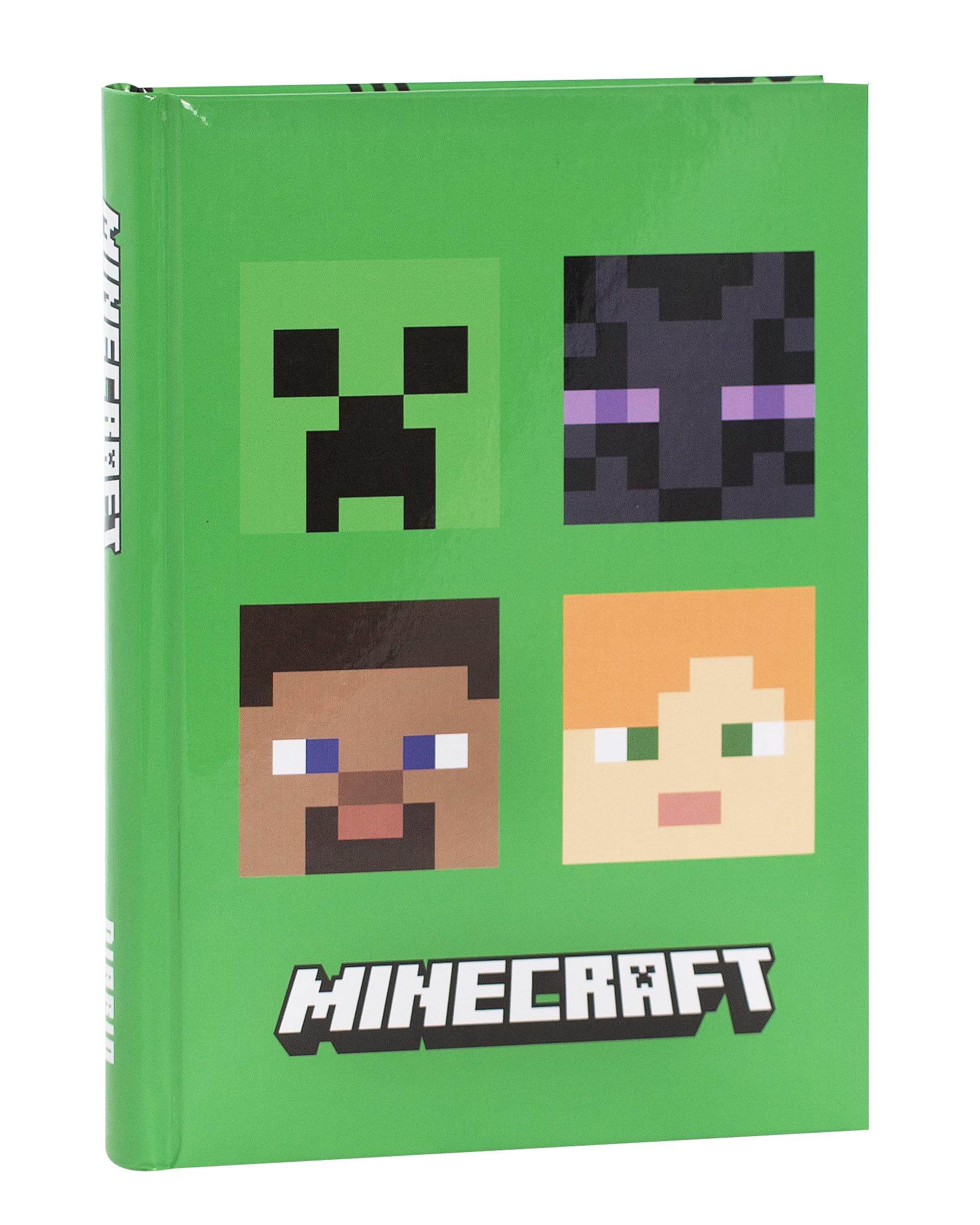 MINECRAFT Faces Pixel- Diario Scuola, Agenda Giornaliera 12 Mesi con Copertina Imbottita, 320 Pagine Colorate