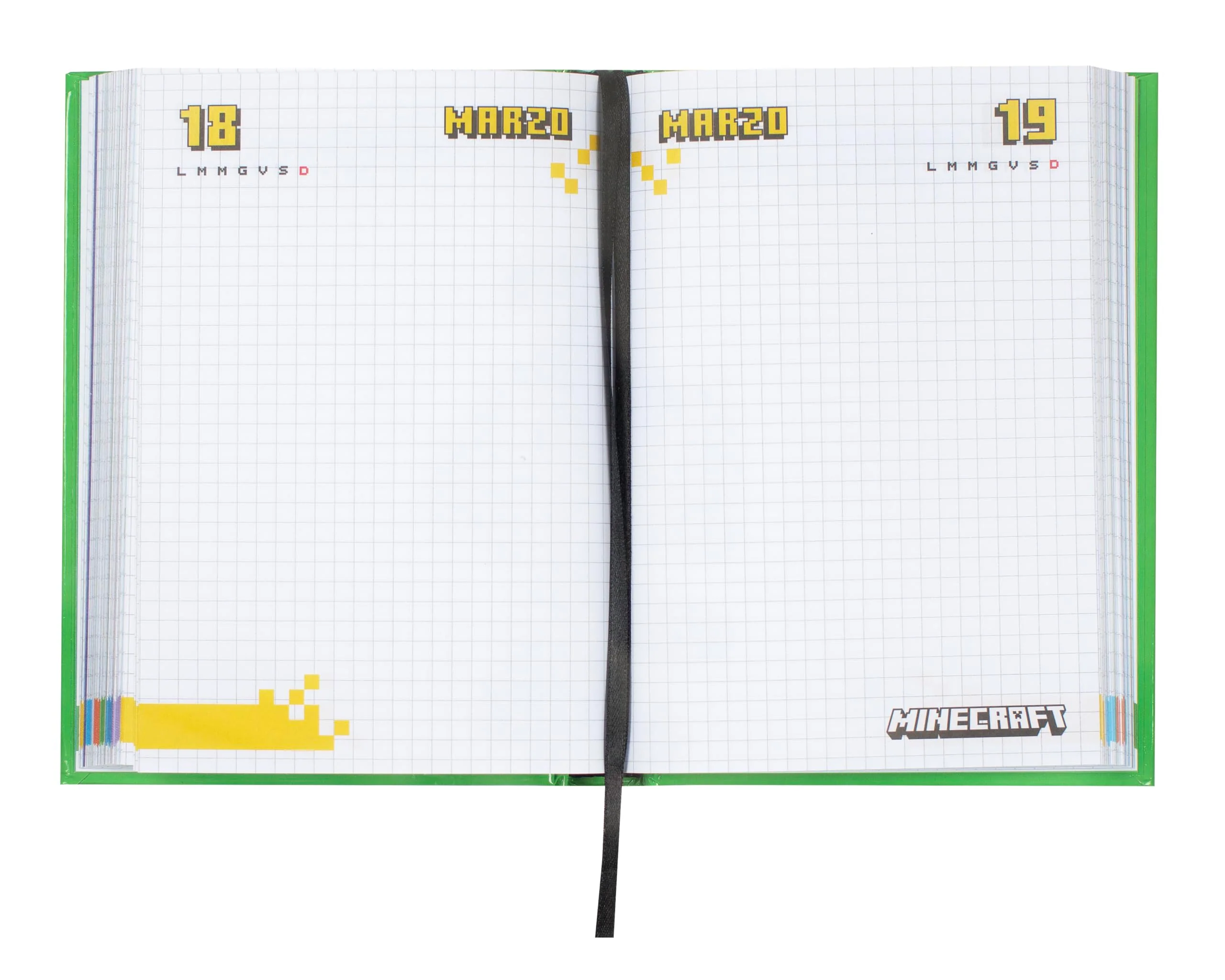 MINECRAFT Faces Pixel- Diario Scuola, Agenda Giornaliera 12 Mesi con Copertina Imbottita, 320 Pagine Colorate - Image 4