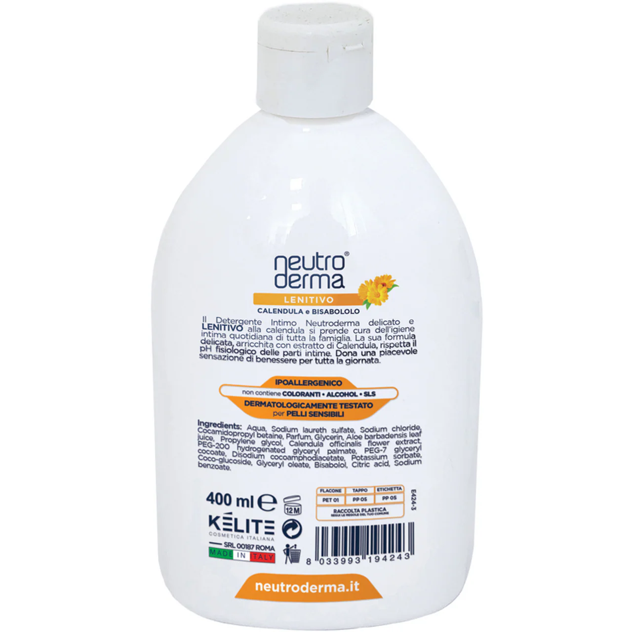 Neutro Derma - Detergente Intimo Lenitivo Calendula e Bisabololo - 400 ml - Image 2