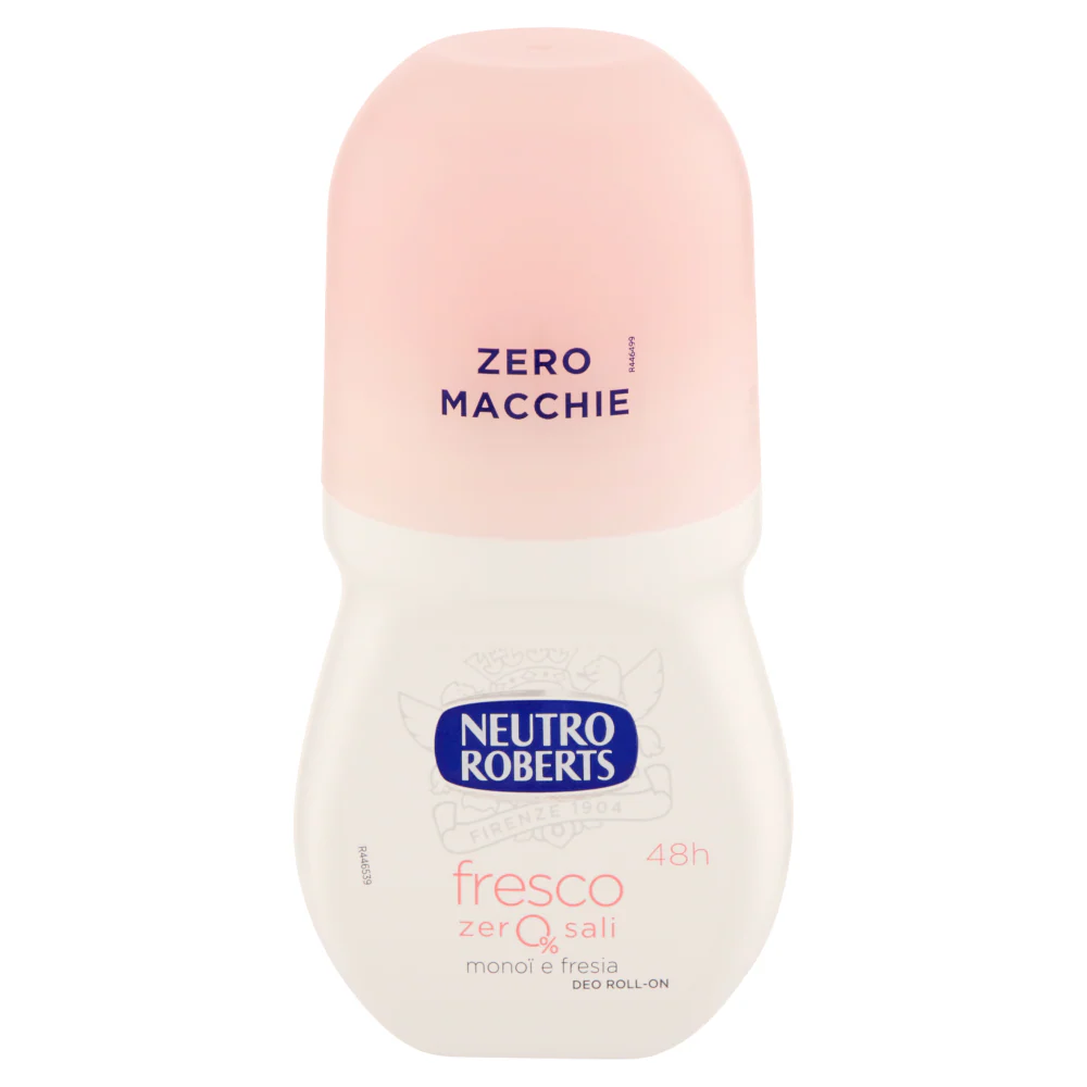 Neutro Roberts - Deodorante Roll-On Fresco Zero% Sali con Monoï e Fresia - 50 ml