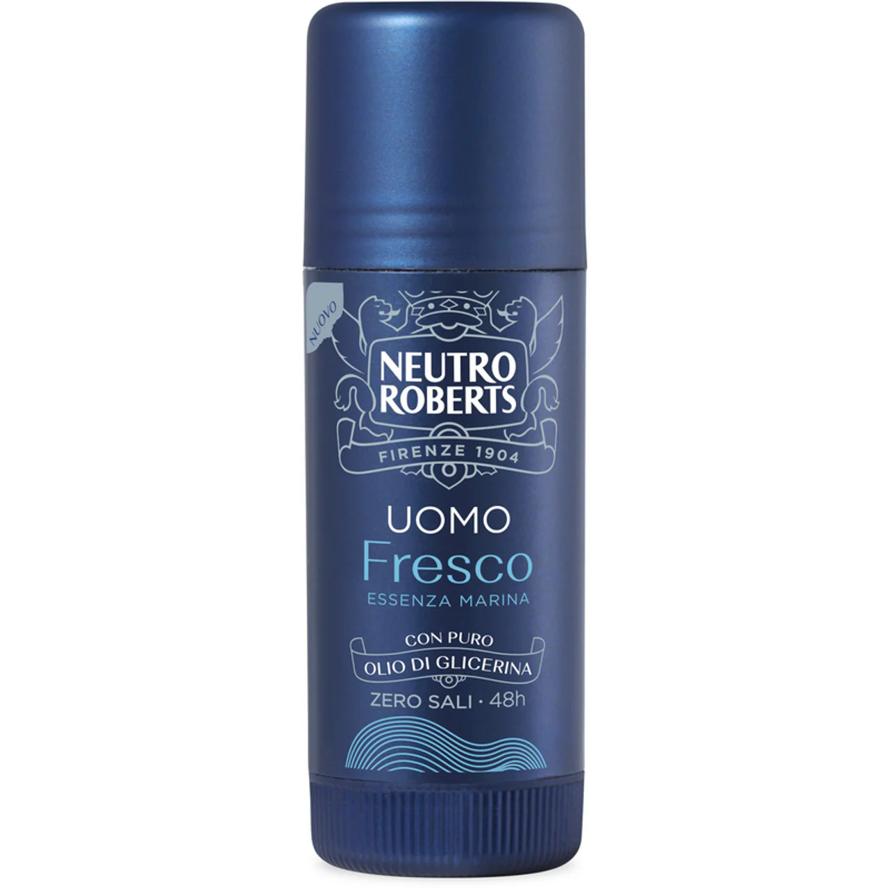 NEUTRO ROBERTS - Deodorante Stick Uomo Fresco Essenza Marina Zero Sali di Alluminio - 40 ml