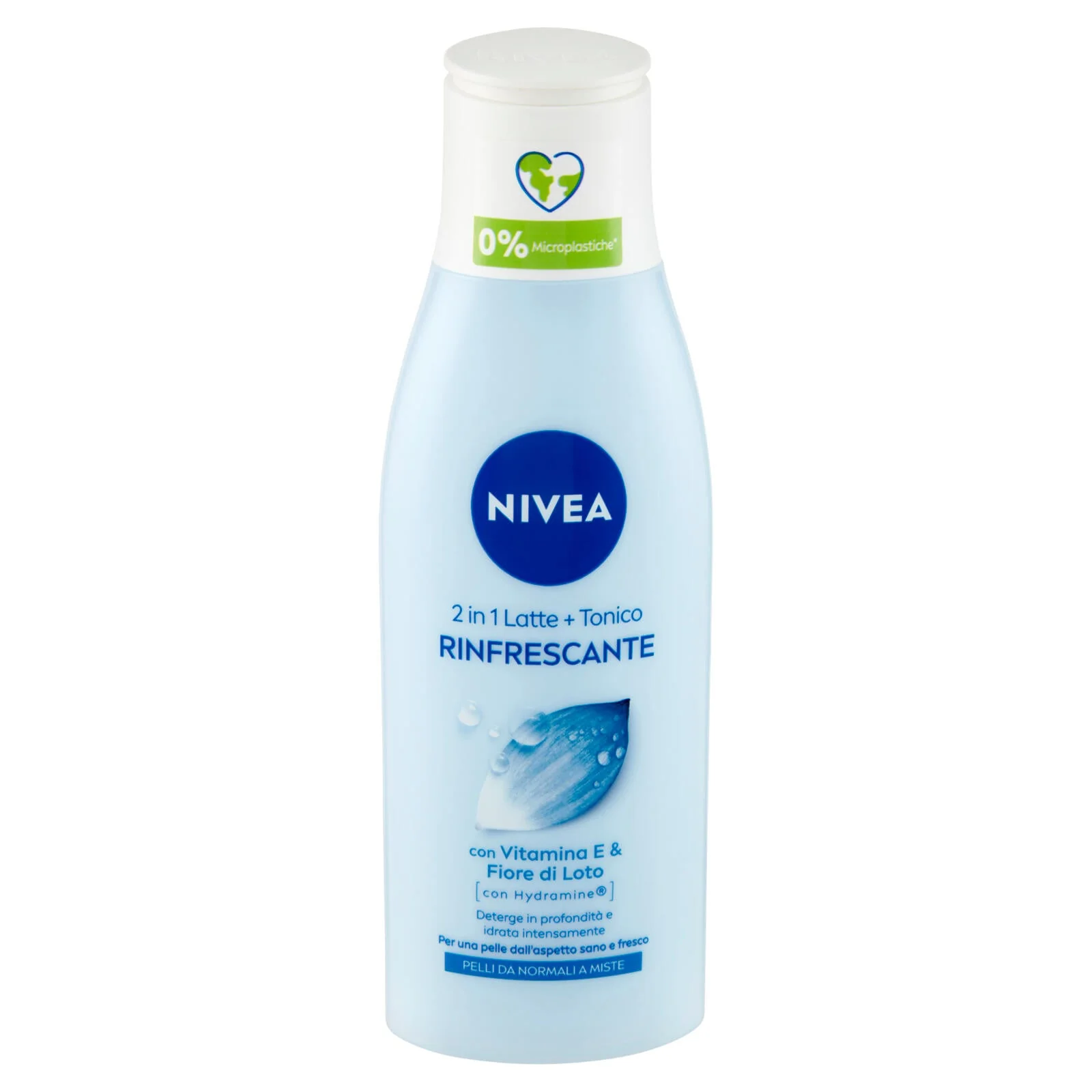 Nivea 2 in 1 Latte + Tonico Rinfrescante Pelli da Normali a Miste 200 ml - Image 2