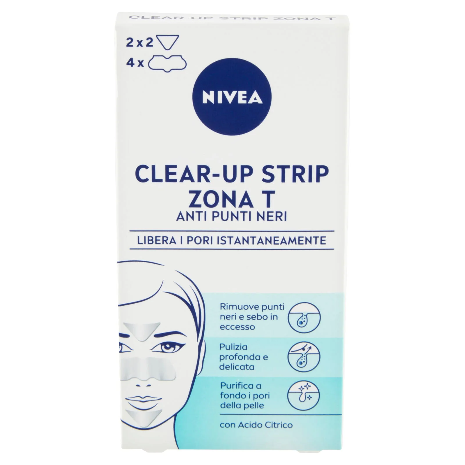 Nivea Clear-Up Strip Zona T Anti Punti Neri 6 pz - Image 2