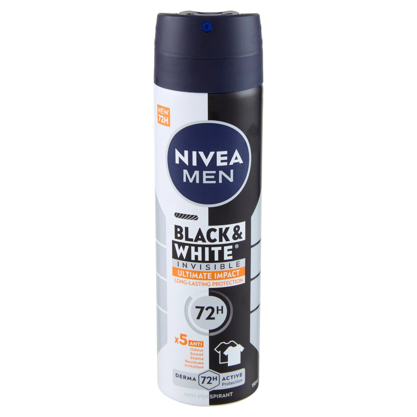 Nivea Men Black & White Invisible Ultimate Impact Anti-Perspirant 150 ml - Image 2
