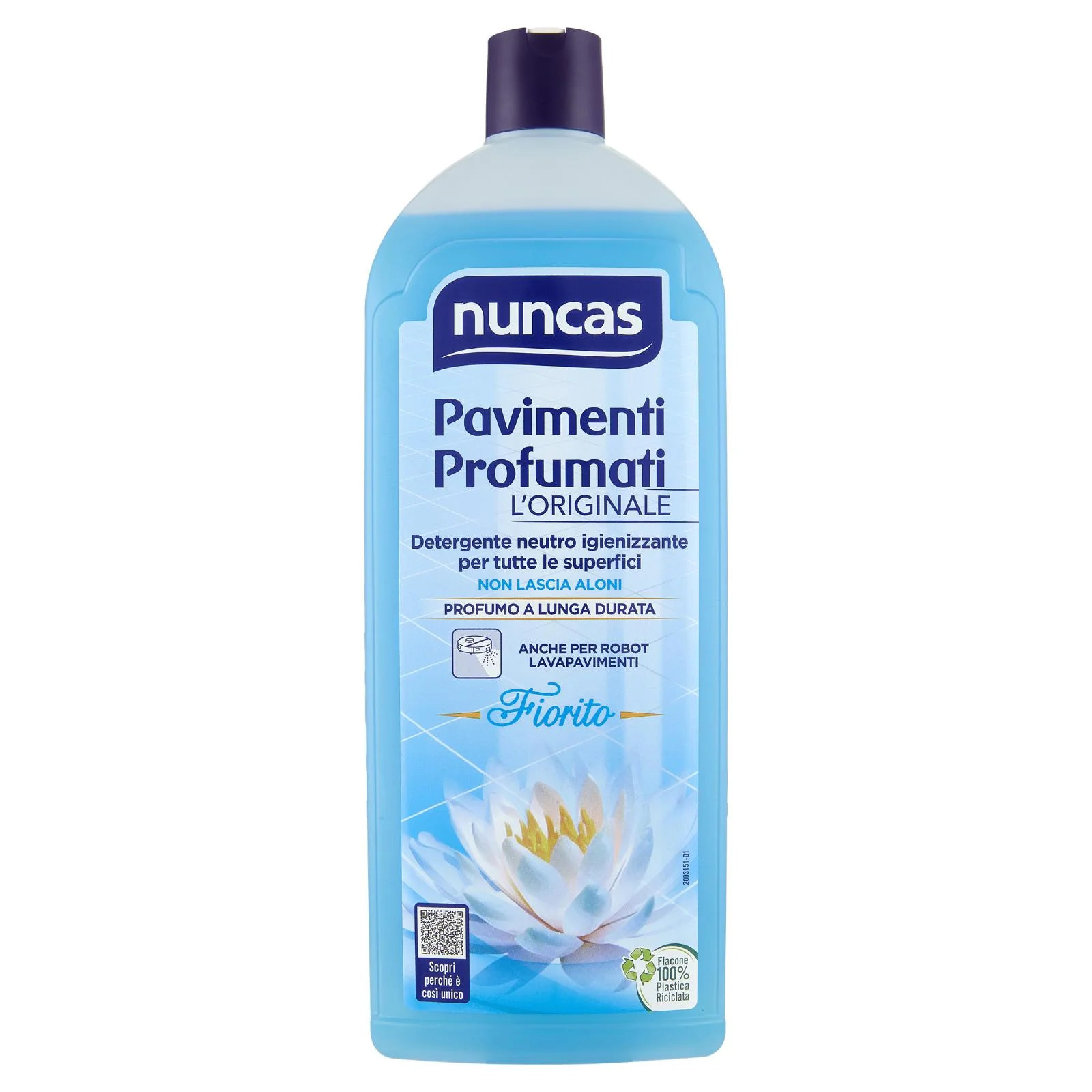 nuncas Pavimenti Profumati Detergente neutro igienizzante per tutte le superfici Fiorito 1 l