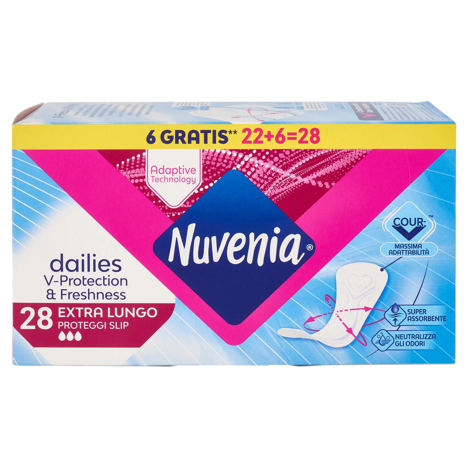 Nuvenia dailies V-Protection & Freshness Extra Lungo Proteggi Slip 28 pz - Image 2
